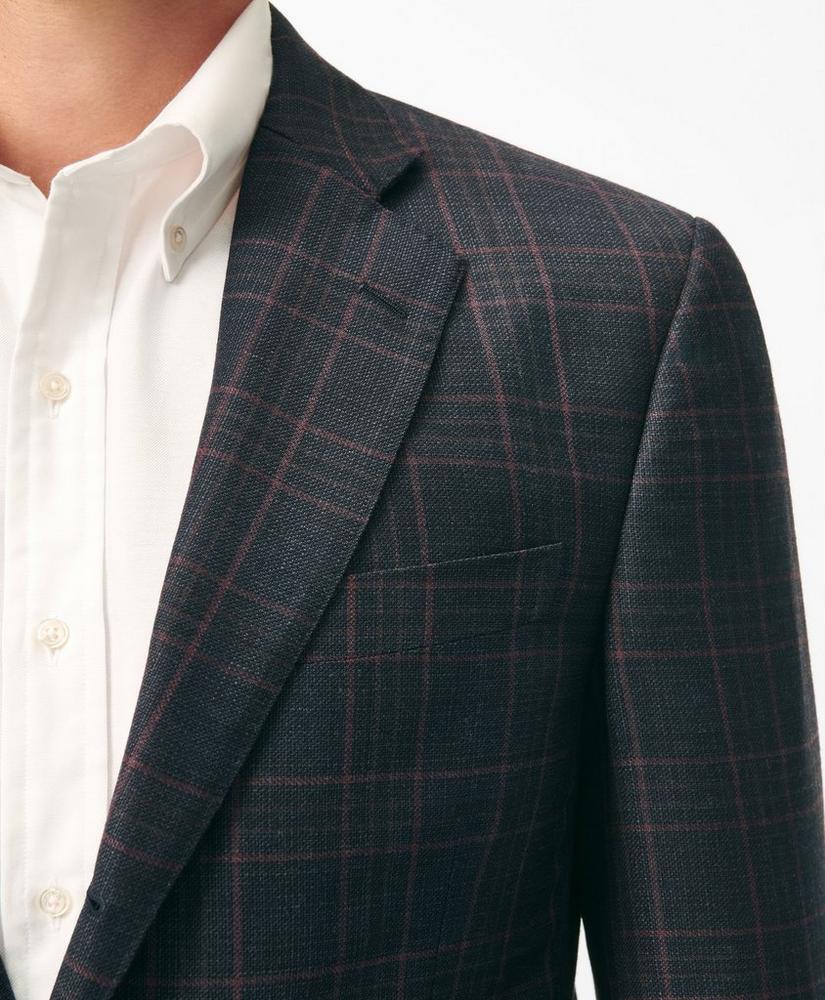 Traditional Fit Checked Sport Coat in Hopsack Wool Product Image