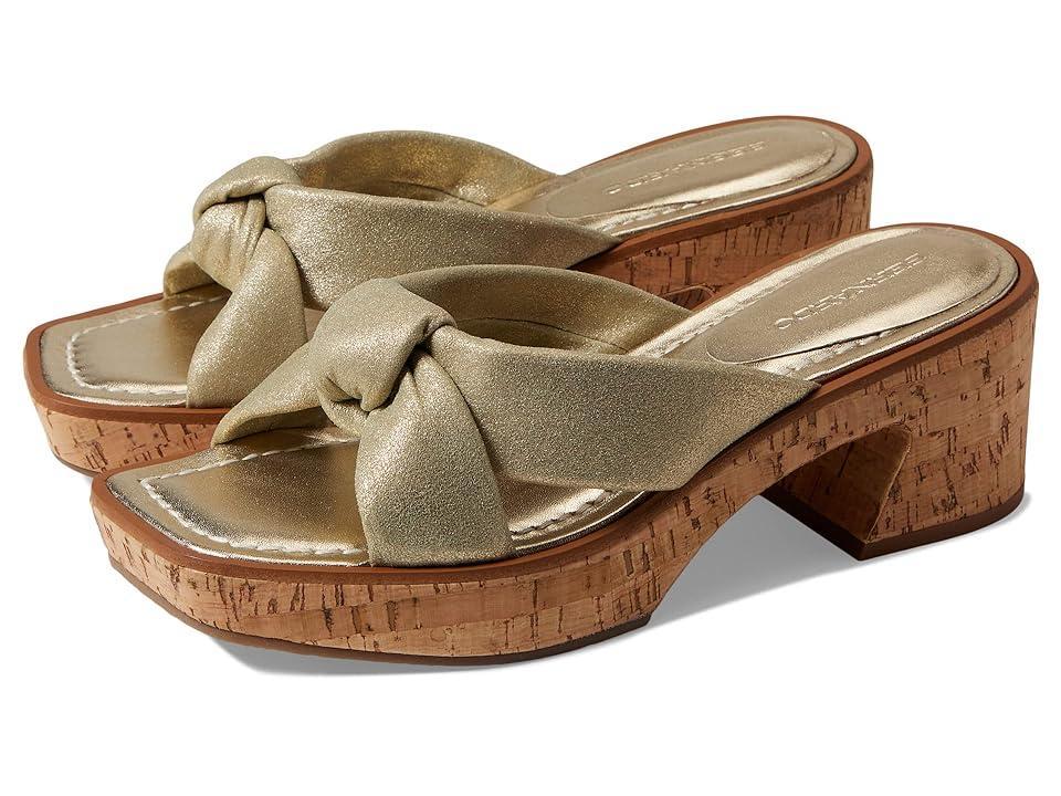 Bernardo Jolie (Champagne Metallic Suede) Women's Wedge Shoes Product Image