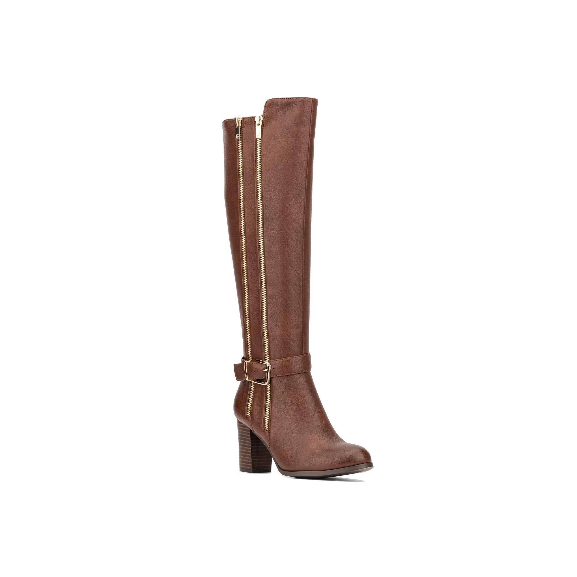 New York & Company Andina Women's Knee-High Boots, Size: 10, Red Product Image