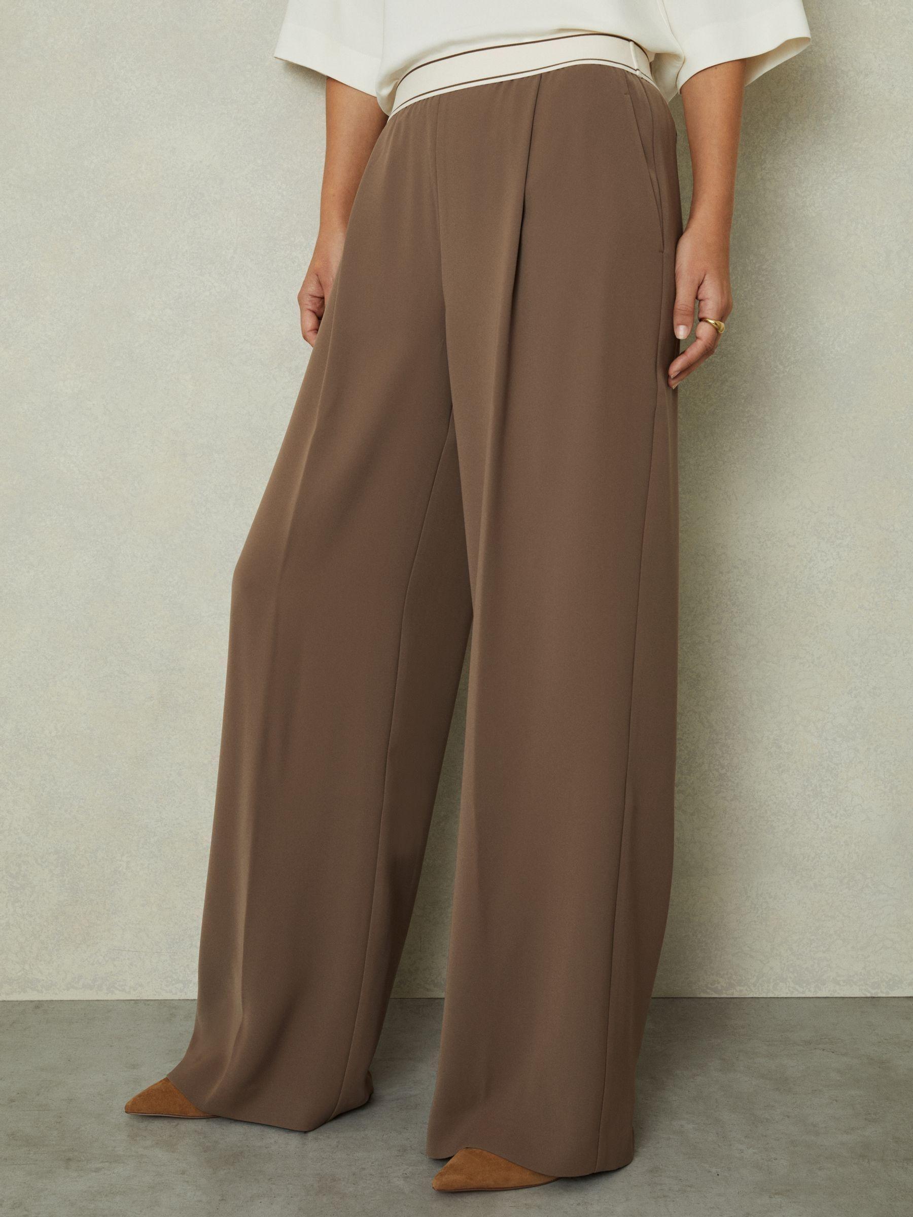 Petite Linen Belted Sleeveless Midi Dress in Neutral Product Image