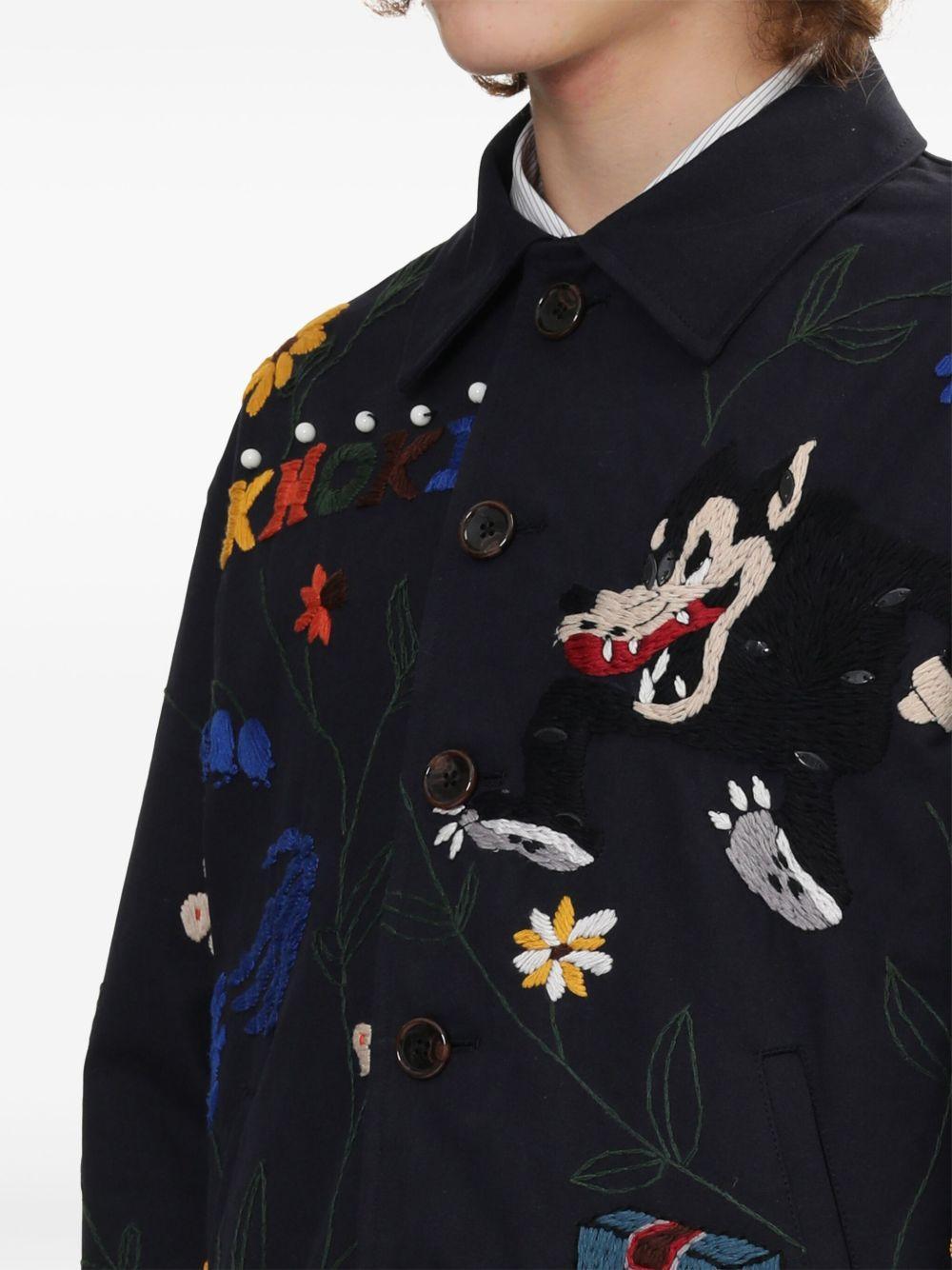 embroidered cotton jacket Product Image