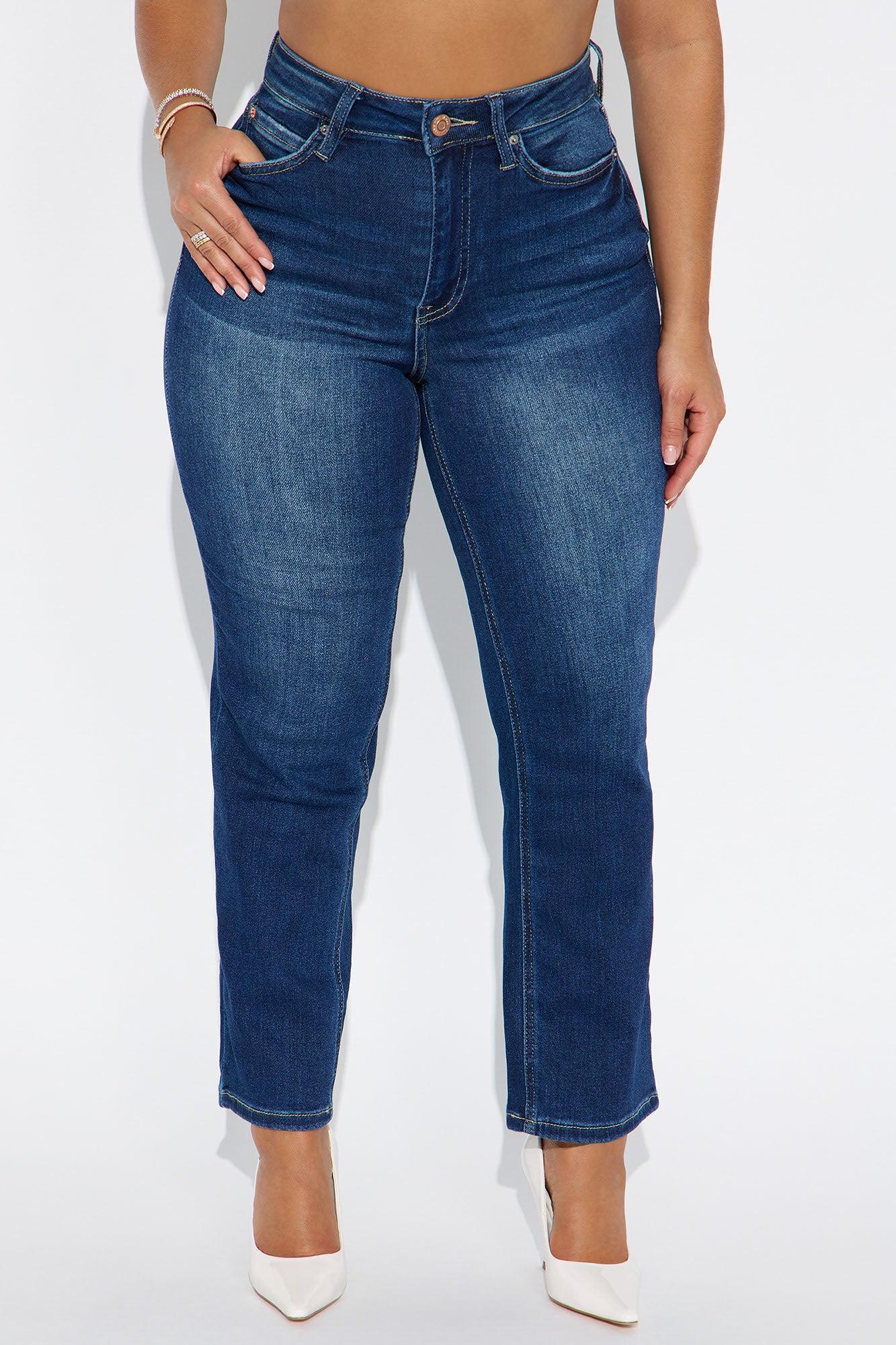 Manhattan Straight Leg Capri Jeans - Dark Denim Product Image