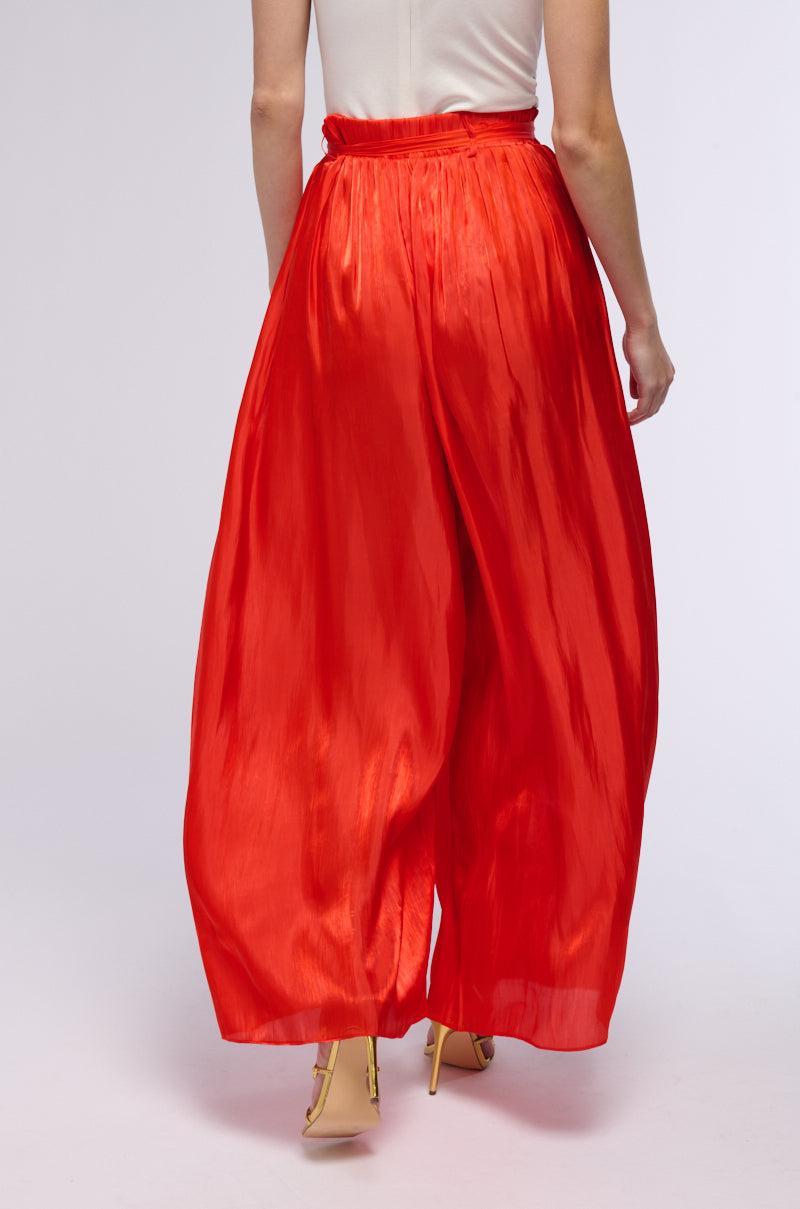 STAY A WHILE ORGANZA PALAZZO PANTS Product Image