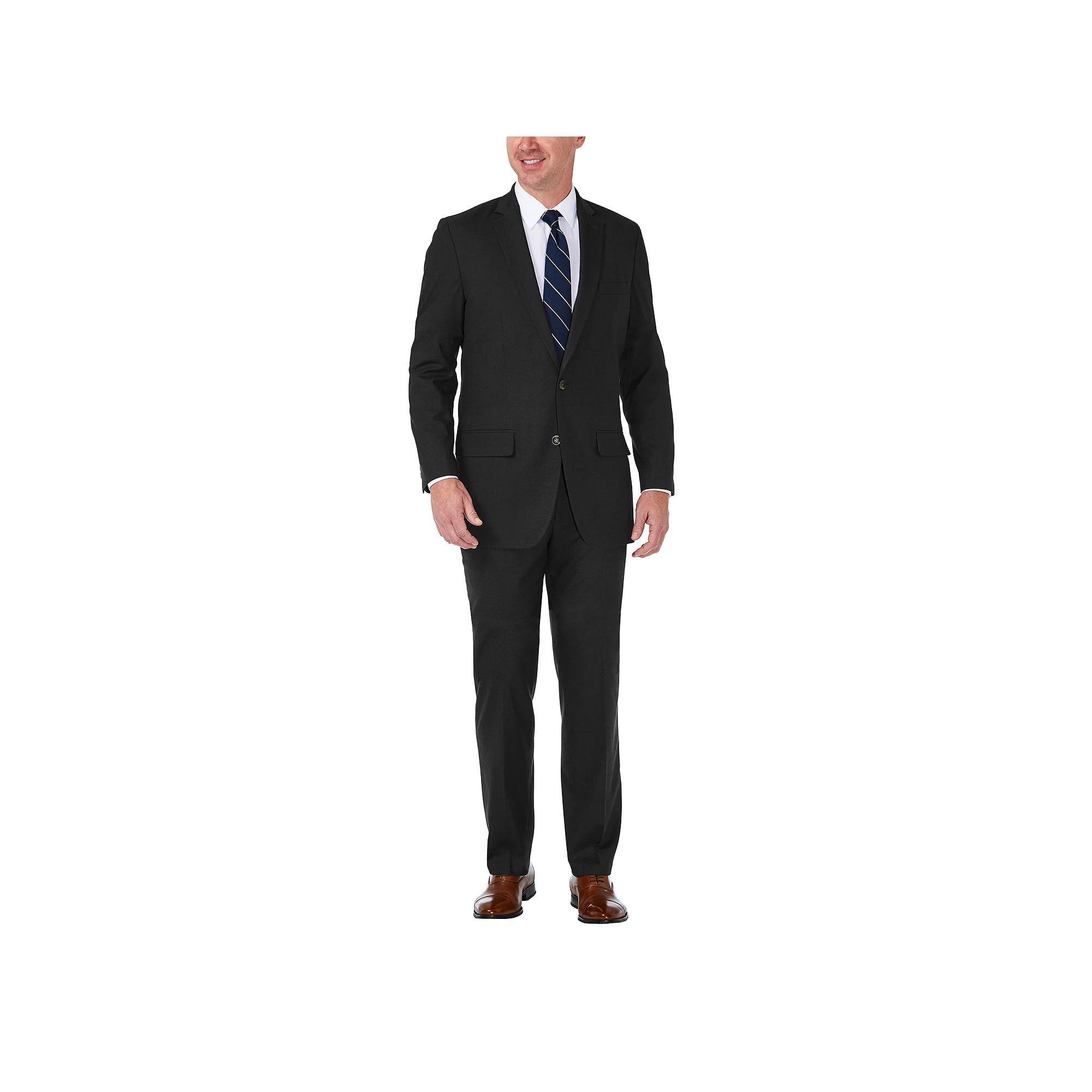 Men's J.M. Haggar® Premium Tailored-Fit Stretch Suit Jacket, Size: 48 LONG, Black Product Image