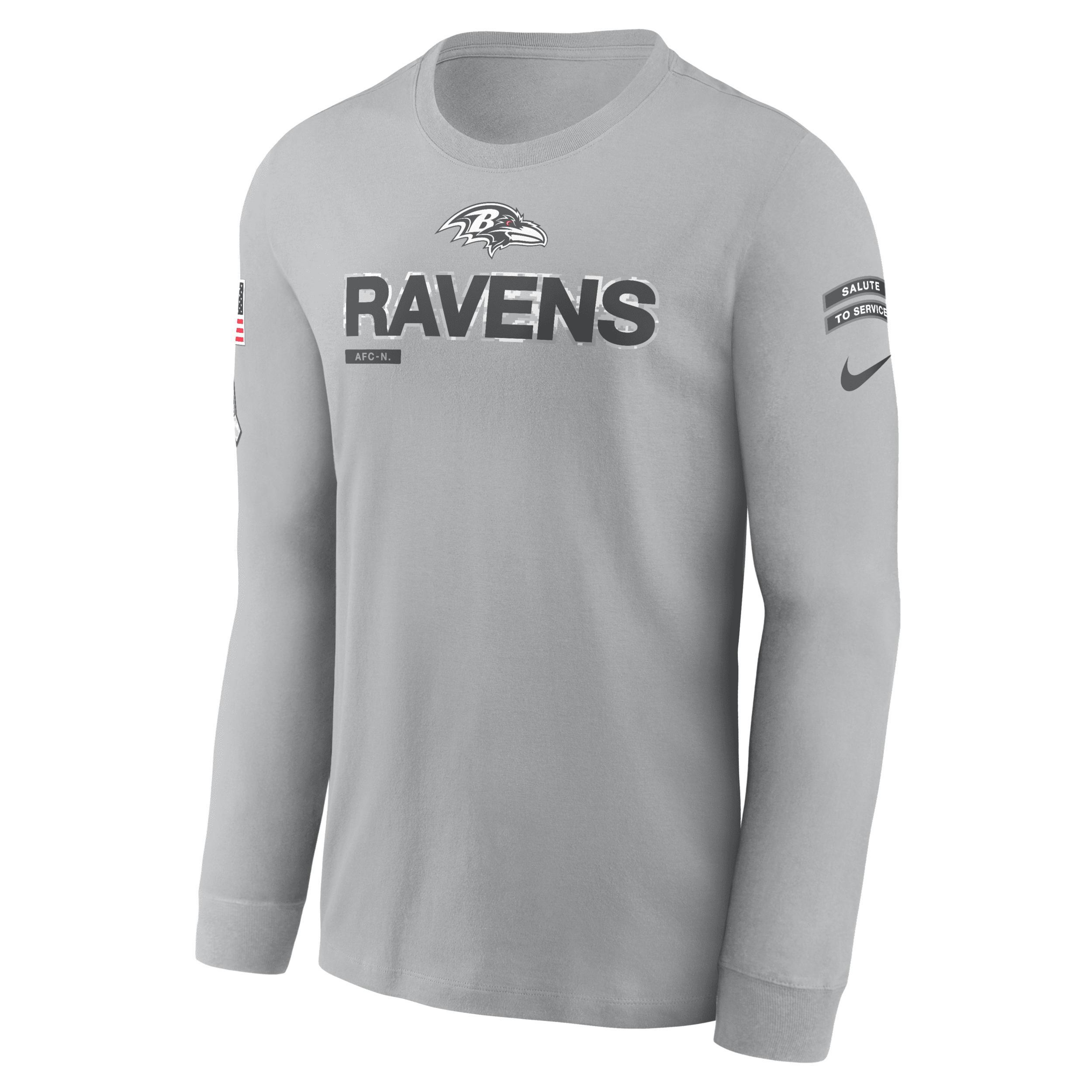 Men's Nike Gray Atlanta Falcons 2024 Salute To Service Long Sleeve T-Shirt, Size: Small, Grey Product Image
