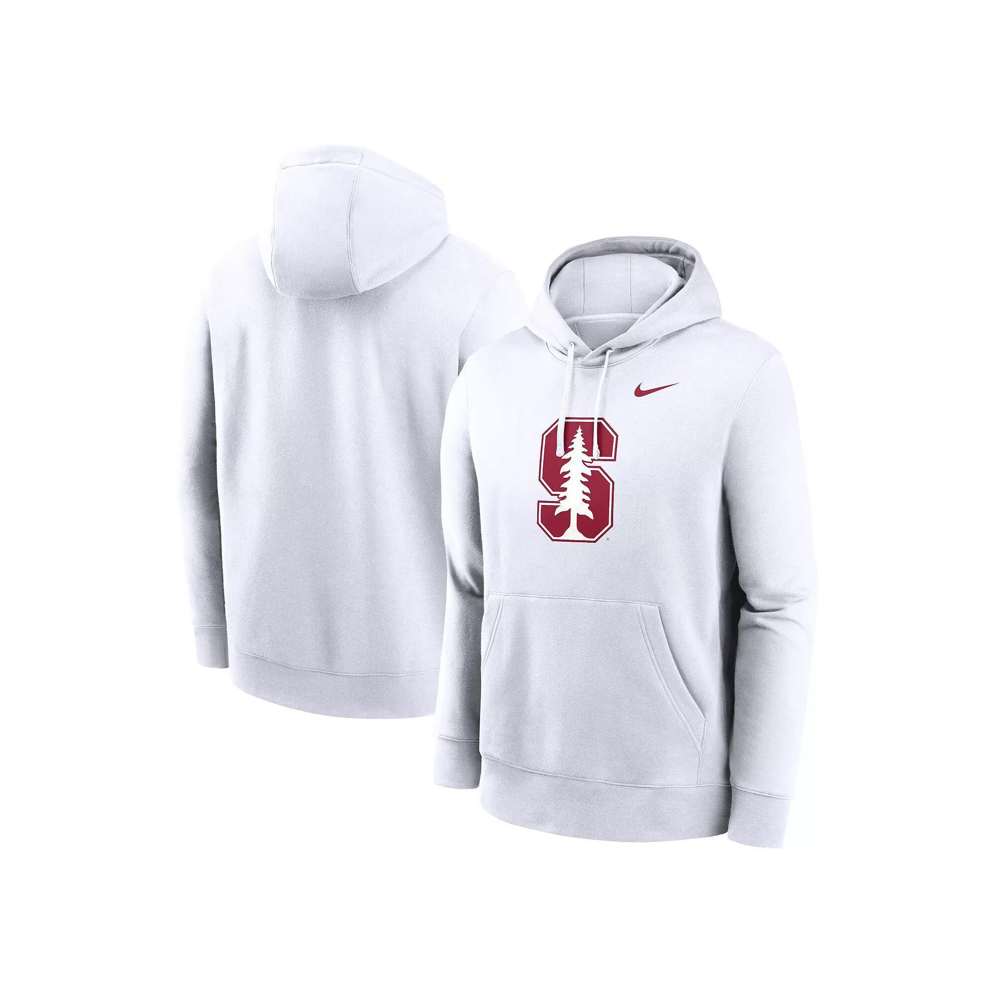 Men's Nike White Stanford Cardinal Primetime Evergreen Club Fleece Pullover Hoodie, Size: XL Product Image