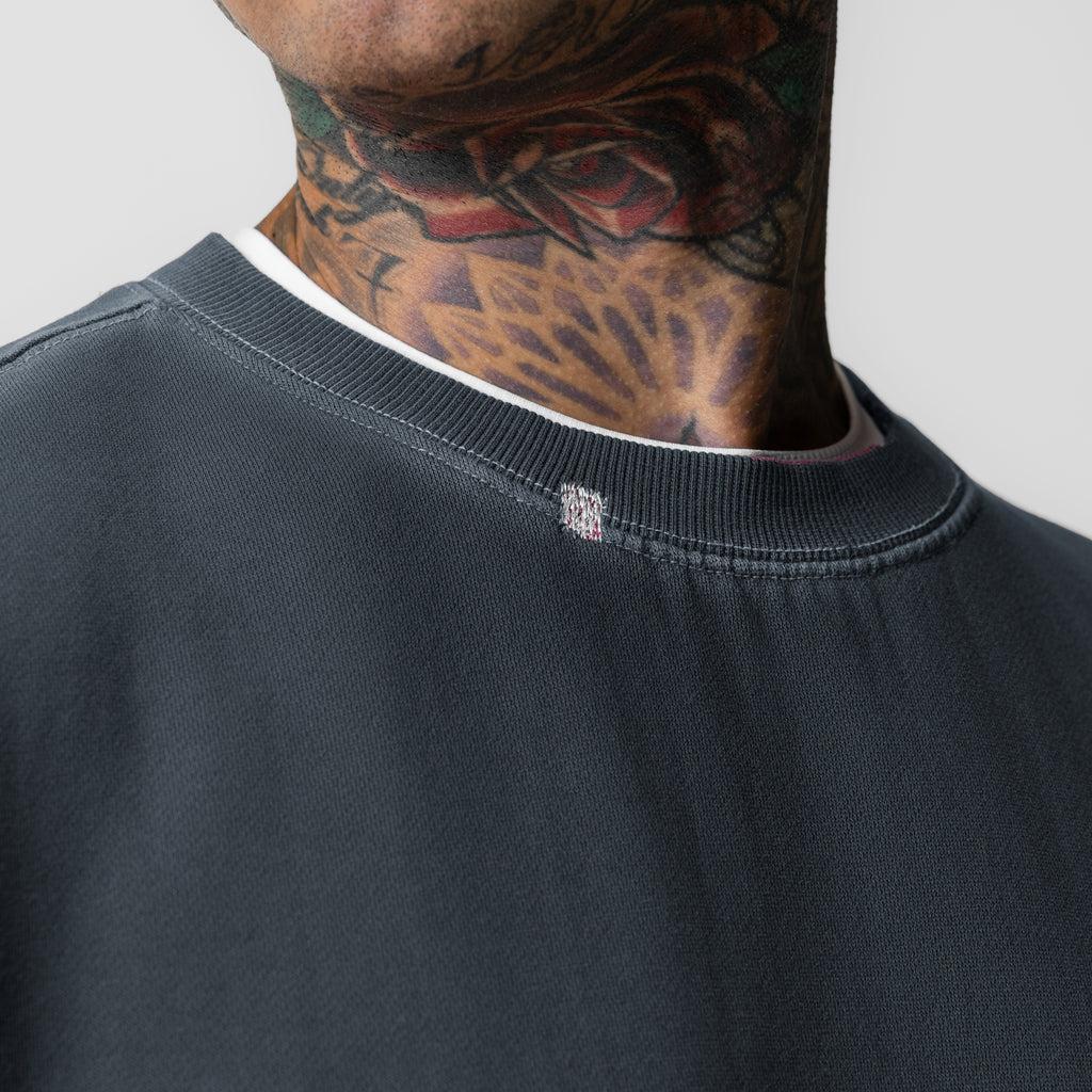 0861. Tech Essential™ Distressed Crewneck - Faded Grey Product Image