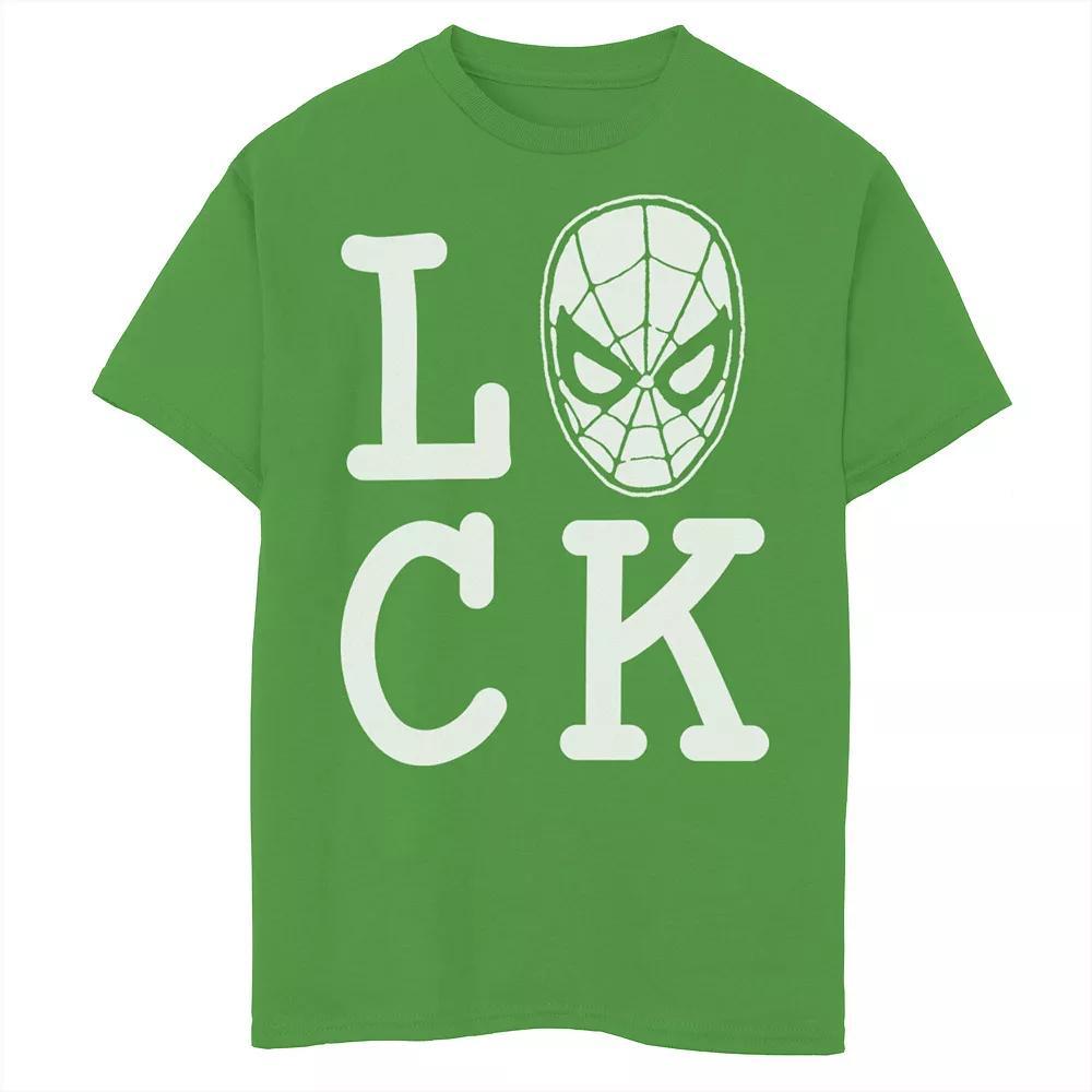 Boys 8-20 Marvel Spider-Man Lucky St. Patrick's Day Text Graphic Tee, Boy's, Size: Large, Kelly Product Image