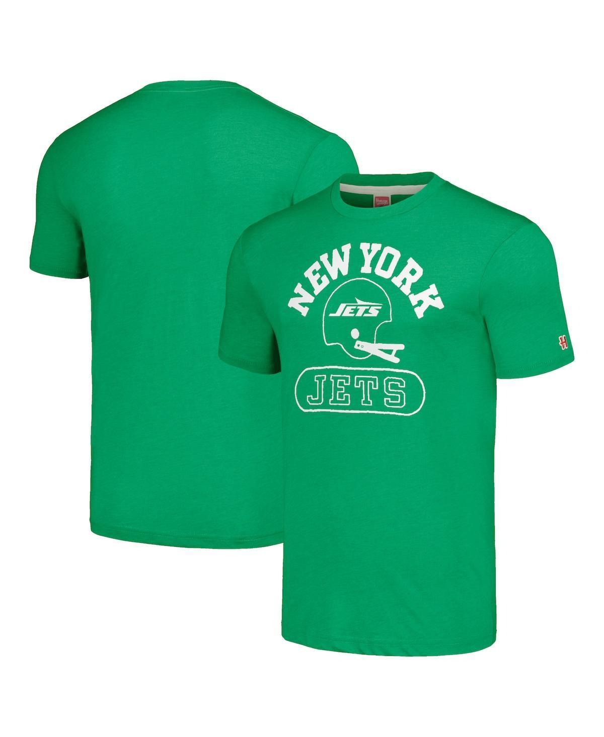 Unisex Homage  Green New York Jets Helmet Tri-Blend T-Shirt, Adult Unisex, Size: Large Product Image