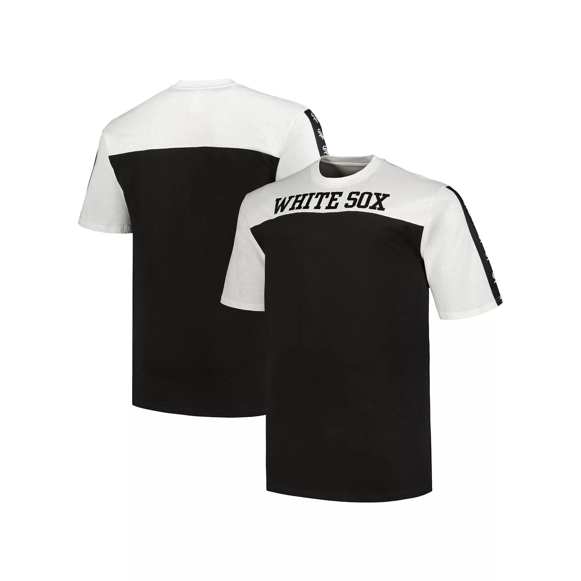 Men's Profile White/Black Chicago White Sox Big & Tall Yoke Knit T-Shirt, Size: 2XLT Product Image