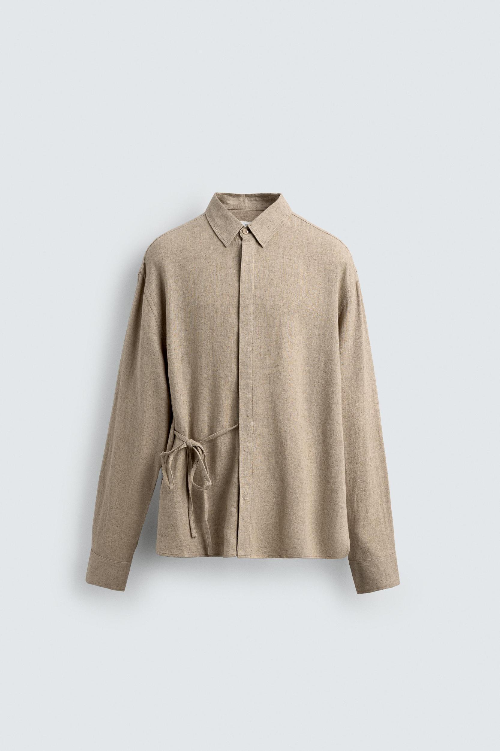 LINEN - VISCOSE TIE SHIRT Product Image