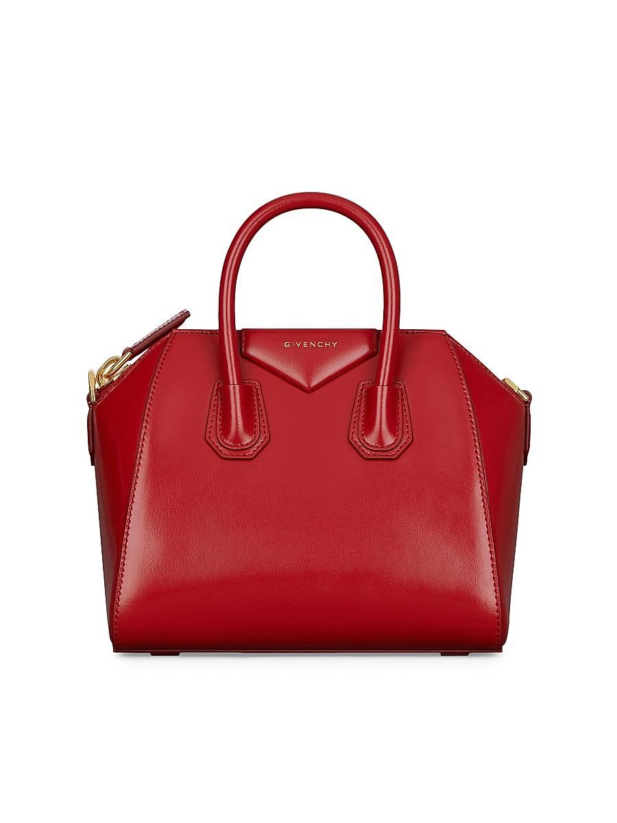 Womens Mini Antigona Top Handle Bag in Box Leather Product Image
