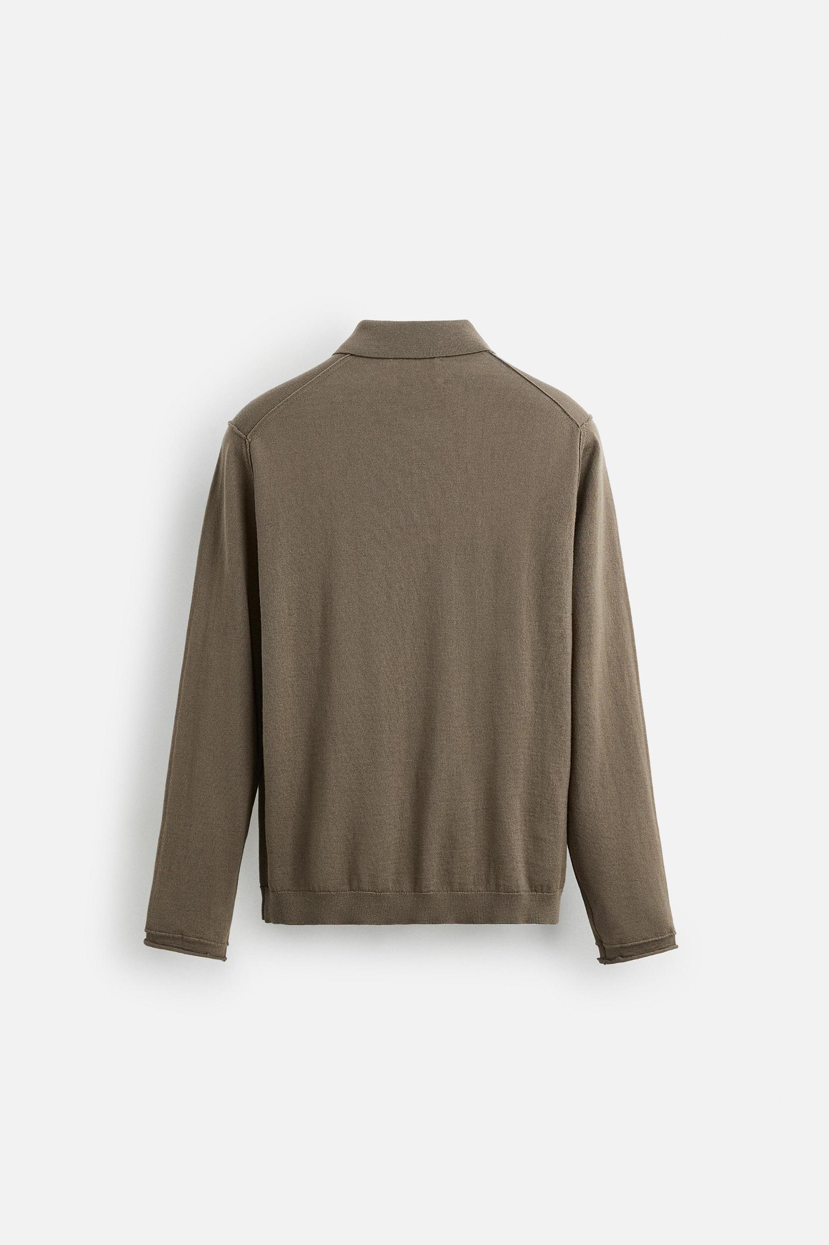 KNIT WOOL-COTTON POLO SHIRT Product Image