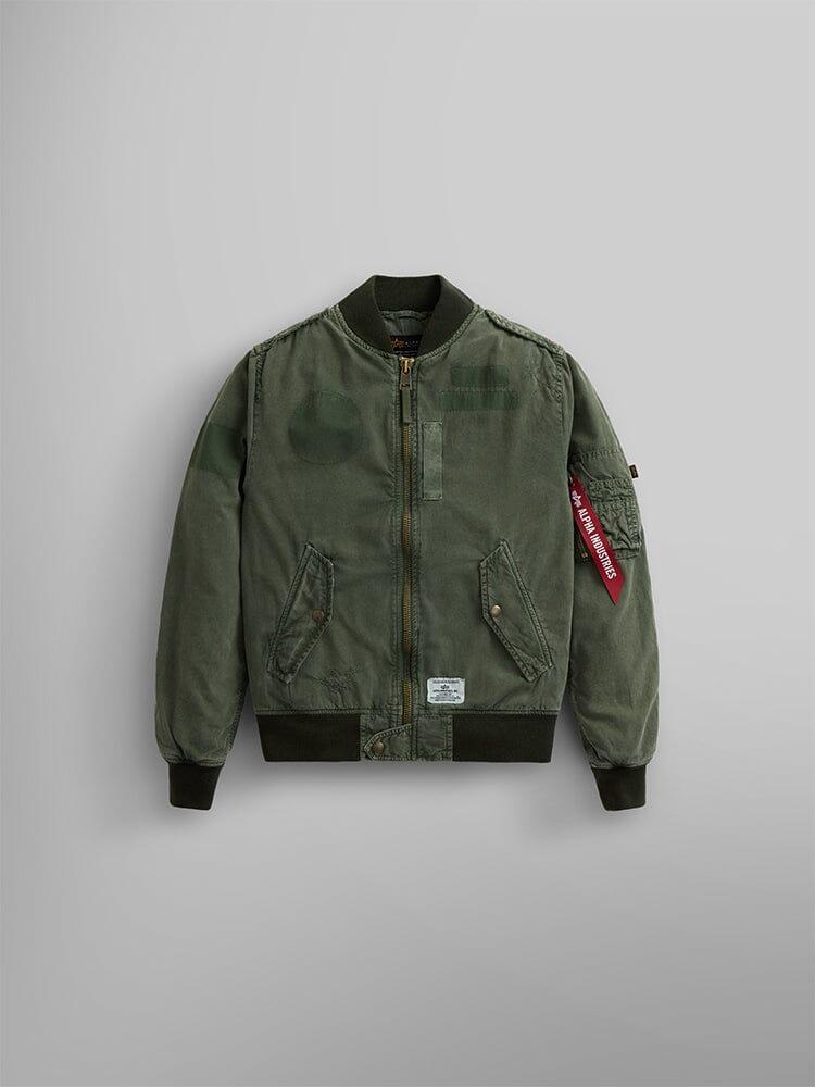 WOMEN'S L-2B RIP AND REPAIR BOMBER JACKET (OG-107 GREEN) - OG-107 GREEN / L Product Image