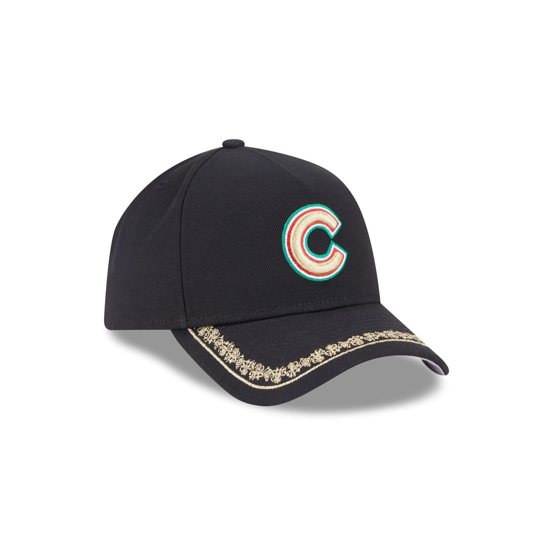 Chicago Cubs Ornate Visor 9FORTY A-Frame Snapback Hat Male Product Image