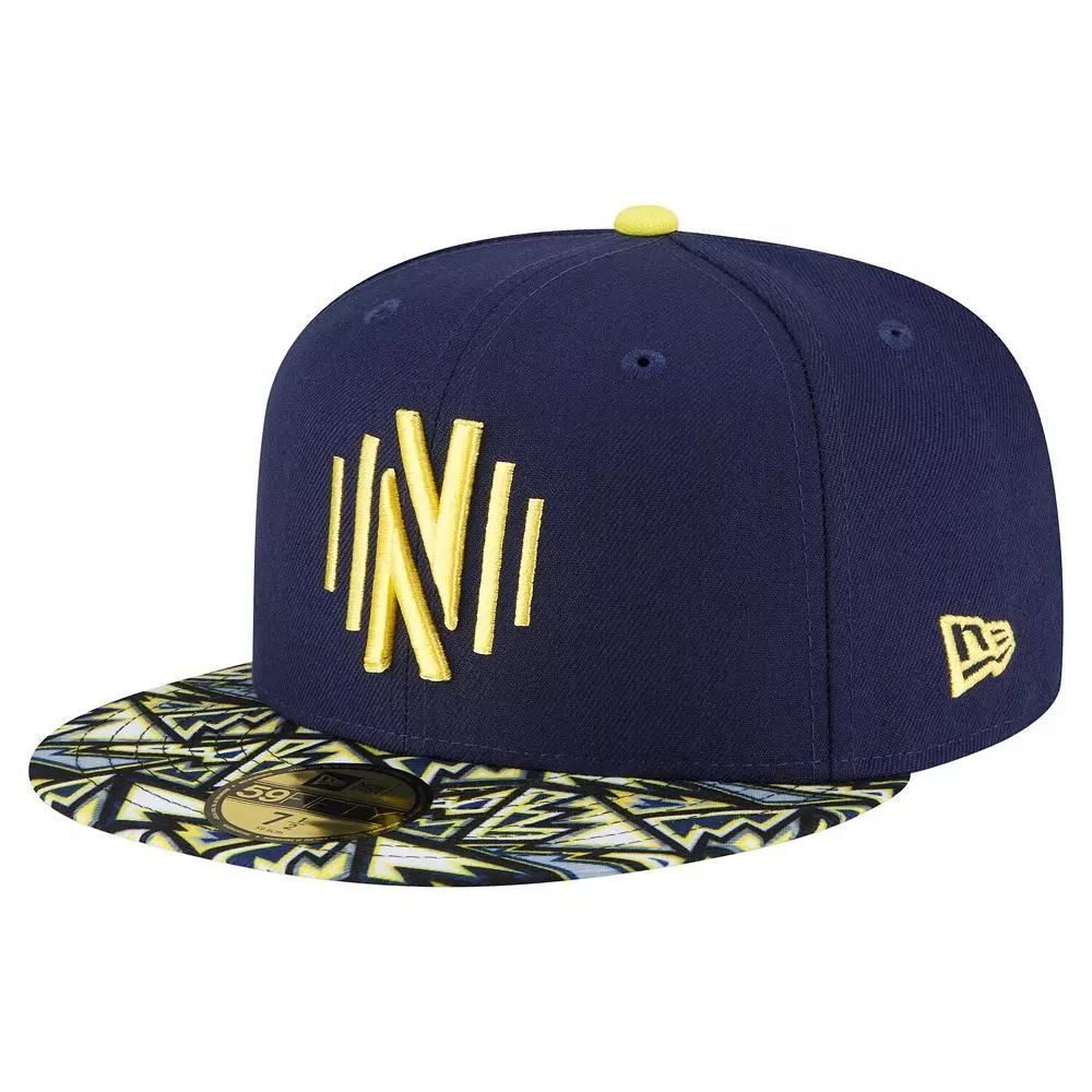 Men's New Era Navy Nashville SC Element Tech Pack 59FIFTY Fitted Hat, Size: 7 1/8, Mls Blue Product Image