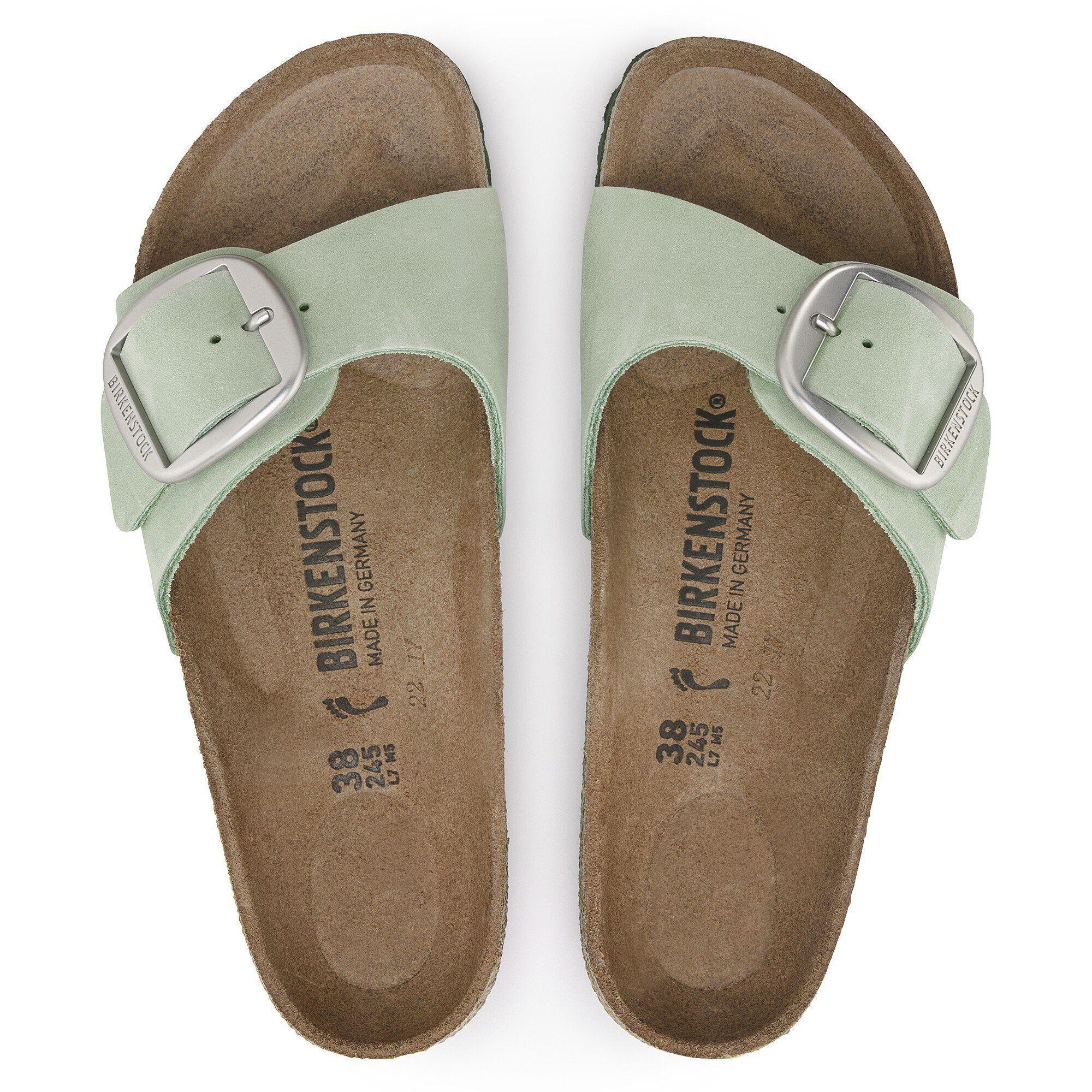 Madrid Big Buckle Nubuck Leather Ecru Product Image