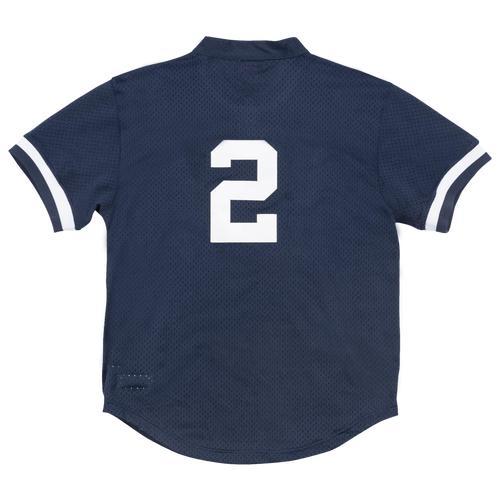 Mens Mitchell & Ness Derek Jeter New York Yankees Cooperstown Collection 1995 Batting Practice Jersey Blue Product Image