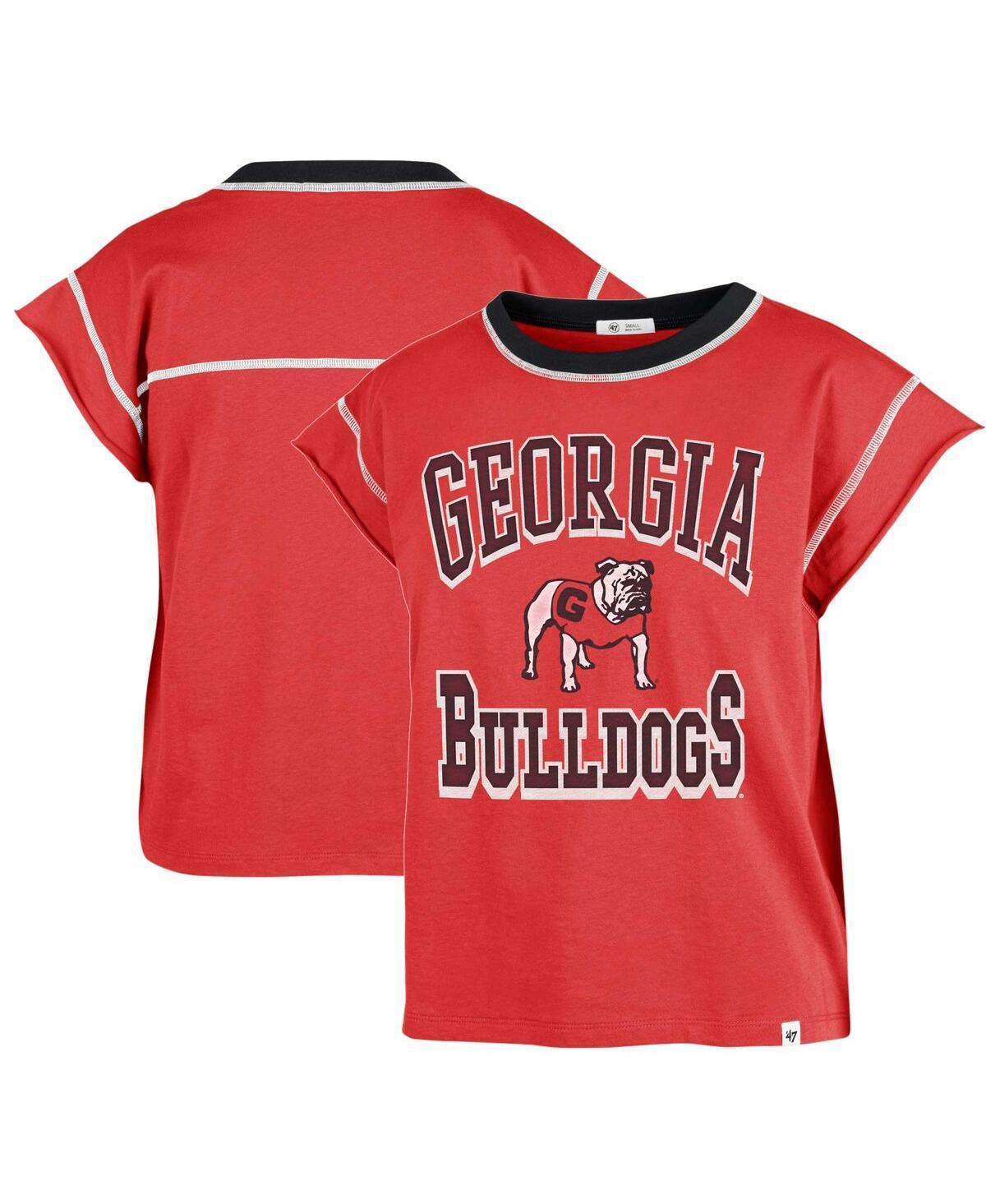 Women's '47 Red Georgia Bulldogs Sound Up Maya Cutoff T-Shirt, Size: Small Product Image