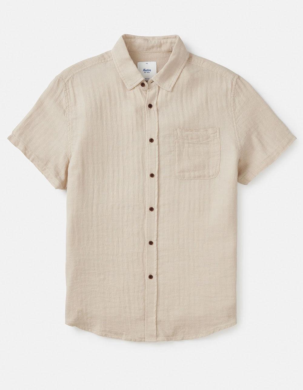 KATIN Alan Mens Button Up Shirt - BEIGE Product Image