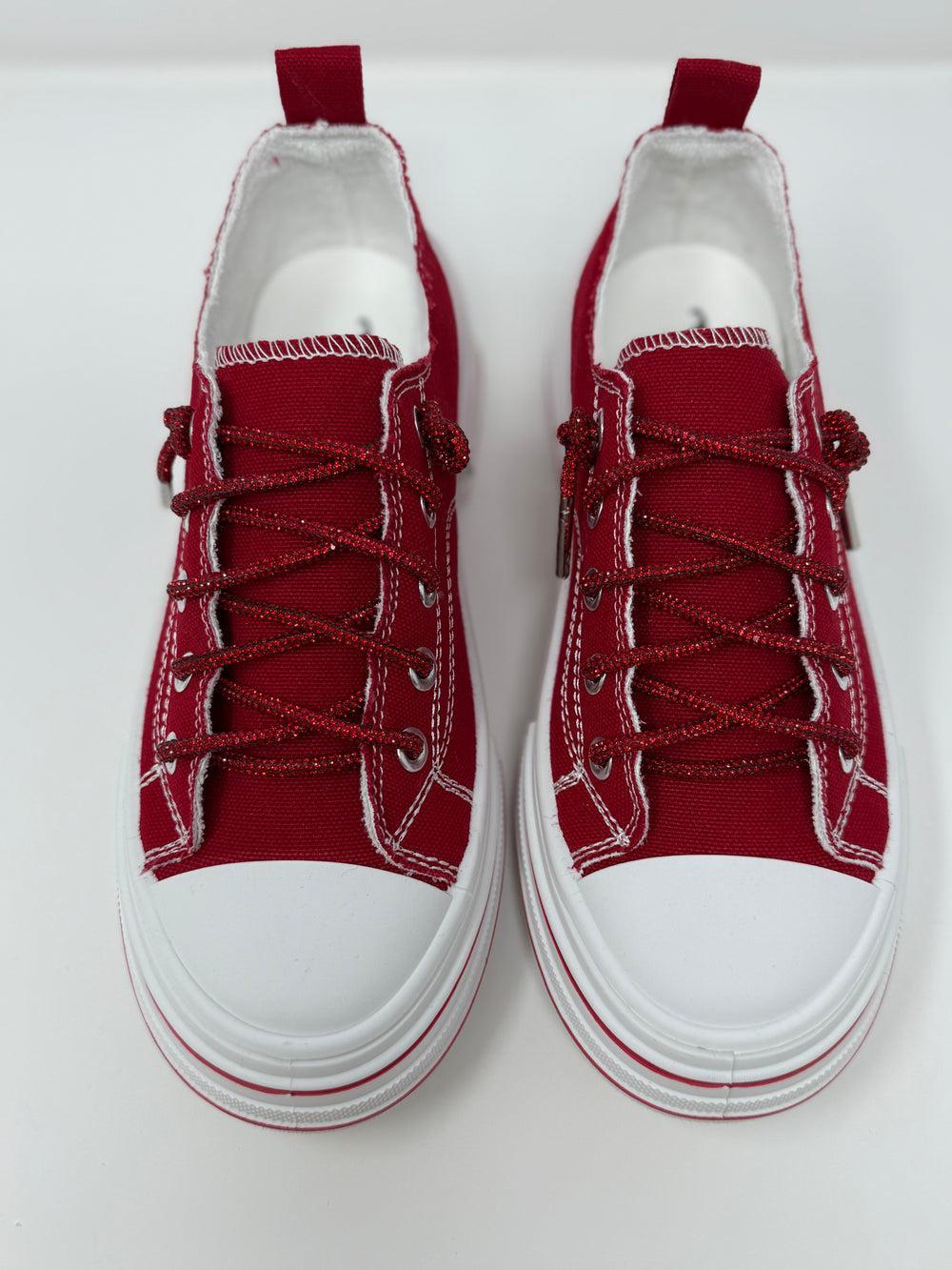 Very G Red Aman Sparkle Sneakers Product Image