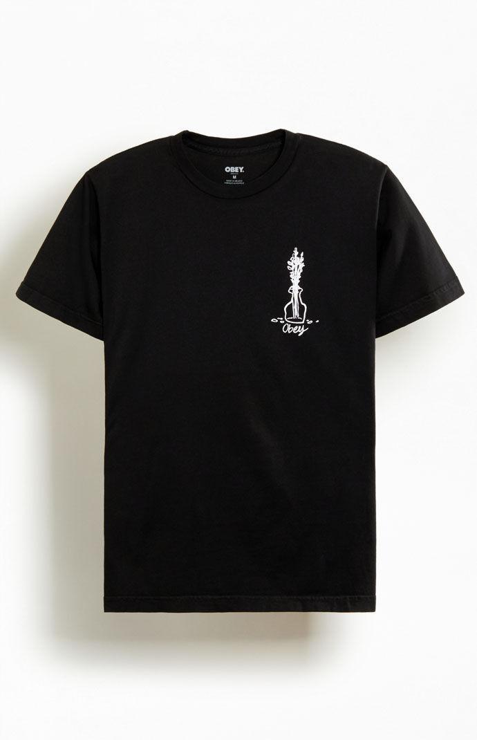 Obey Mens Organic Flower Sketch T-Shirt Product Image