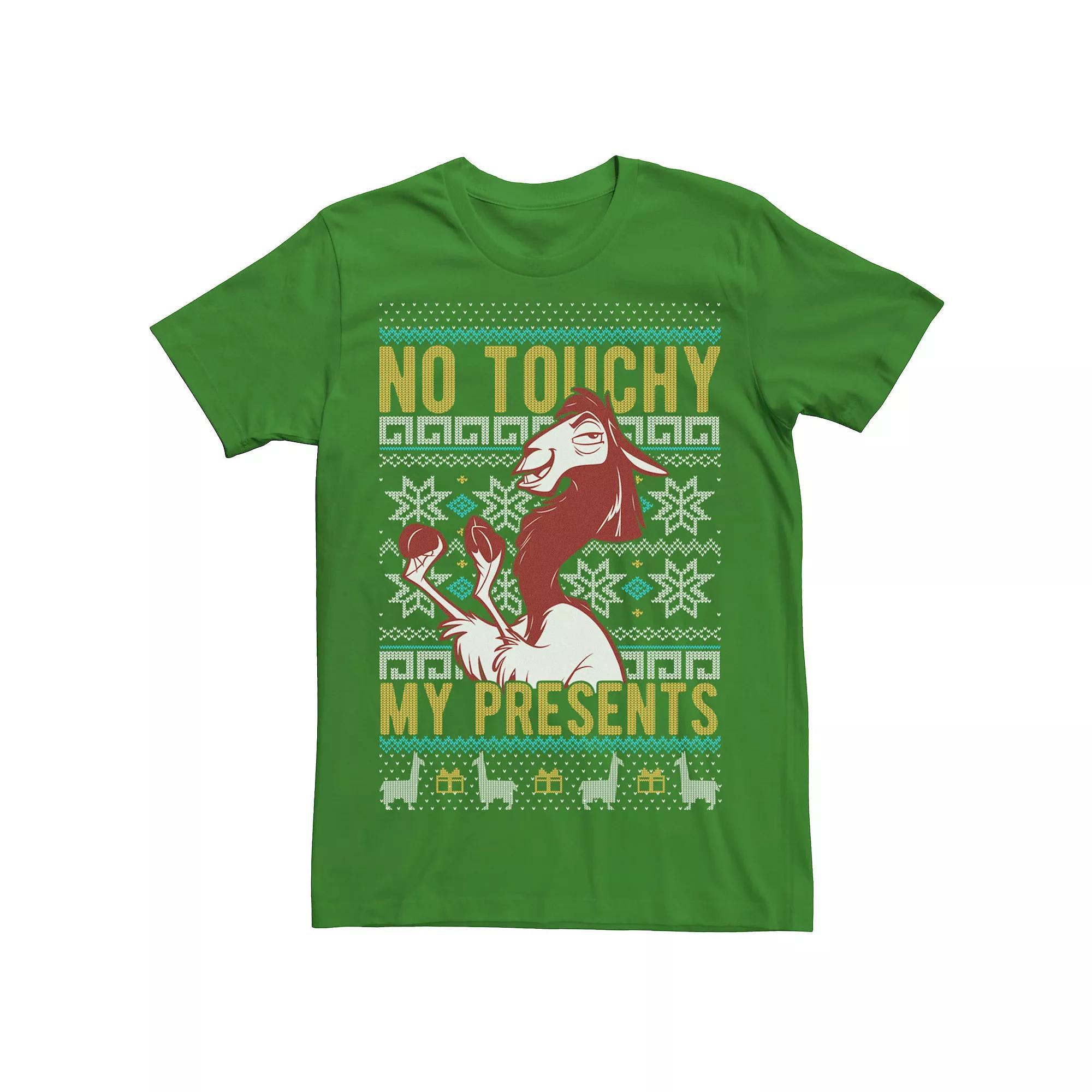 Disney's Emperor's New Groove Kuzco No Touchy Ugly Christmas Men's Graphic Tee, Size: Medium, Kelly Product Image