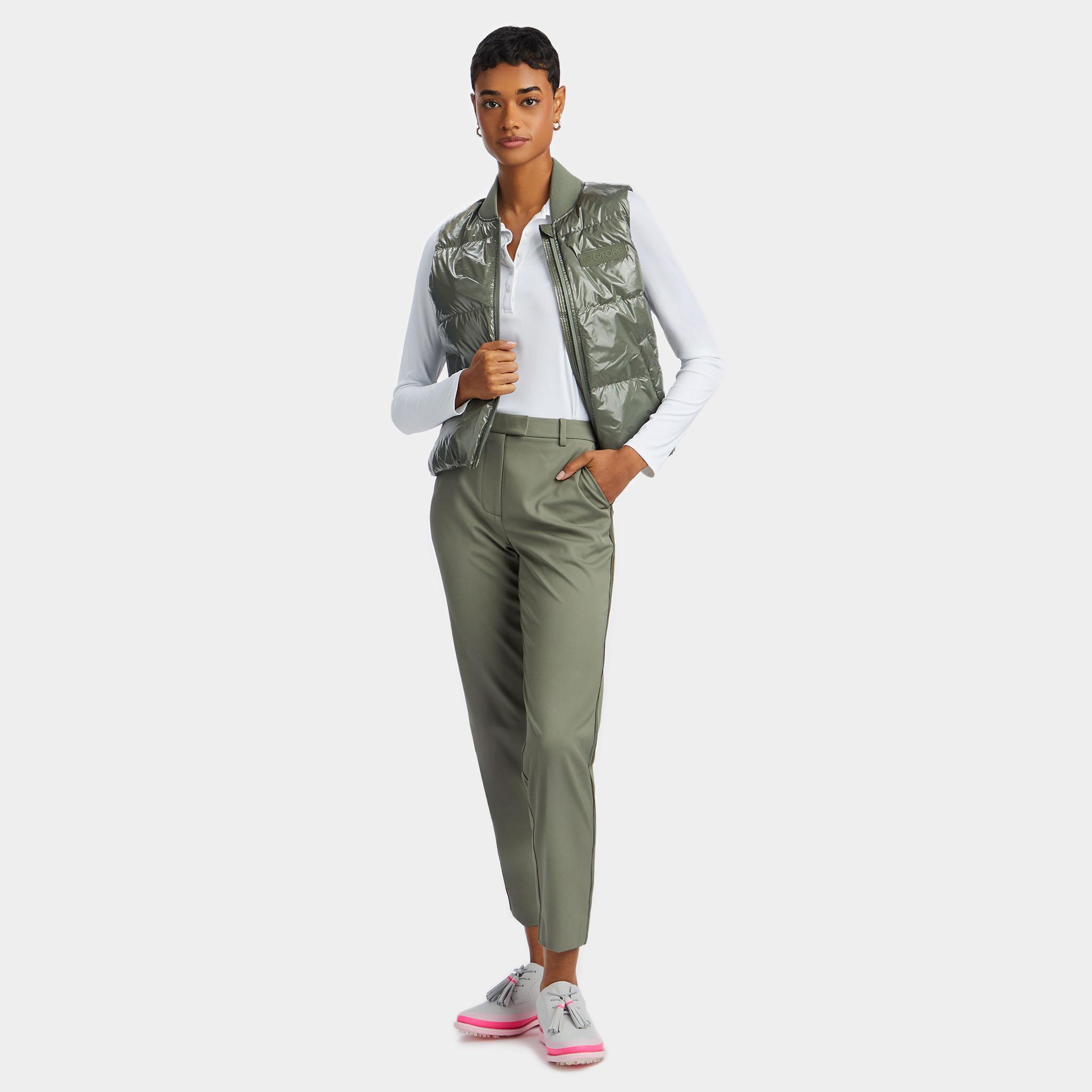 CIRCLE G'S COATED NYLON QUILTED PUFFER VEST Product Image