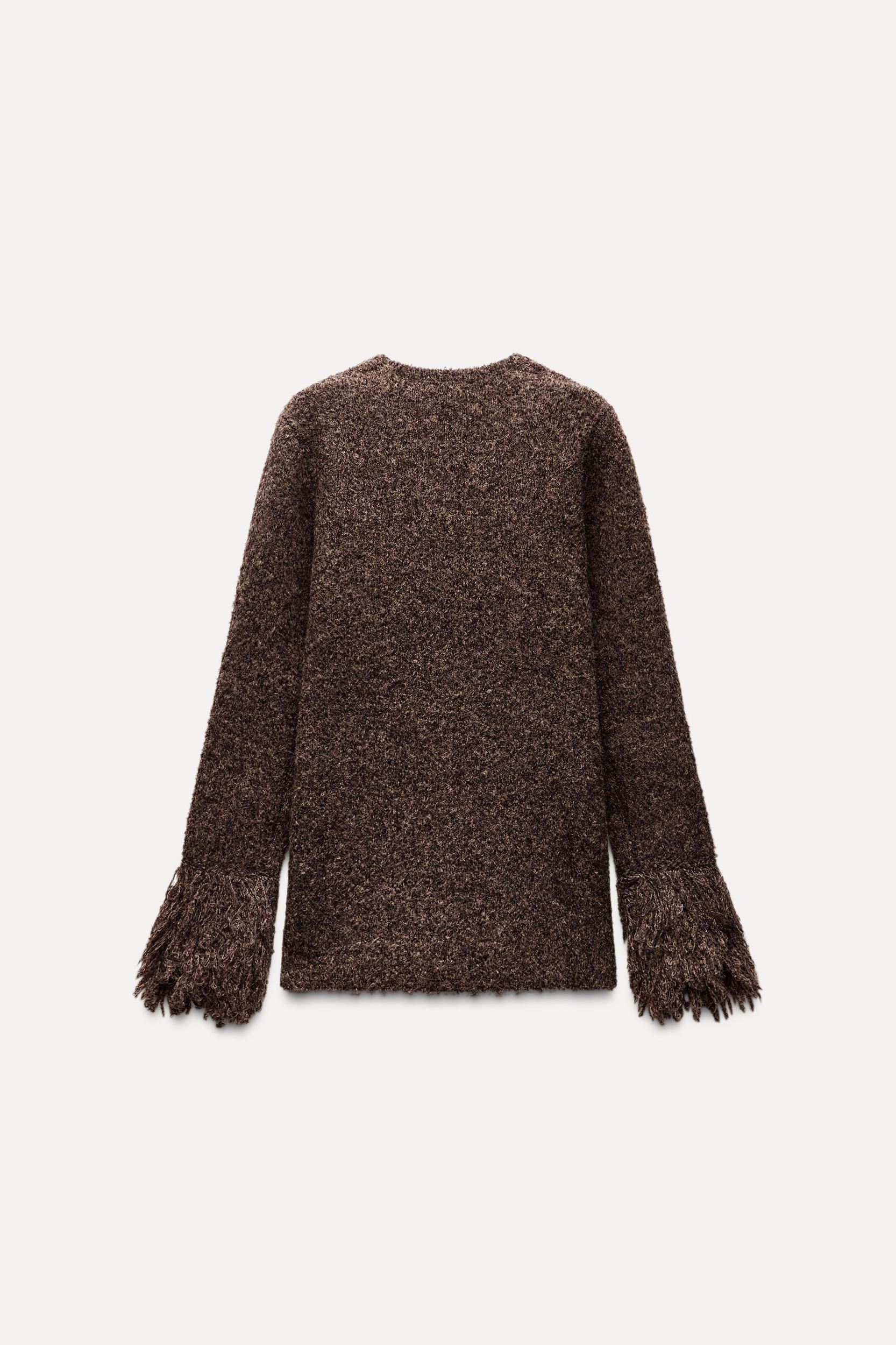 FRINGED KNIT SWEATER Product Image
