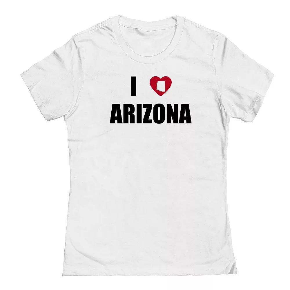 Junior's I Heart Arizona Graphic Tee, Women's, Size: Medium, White Product Image
