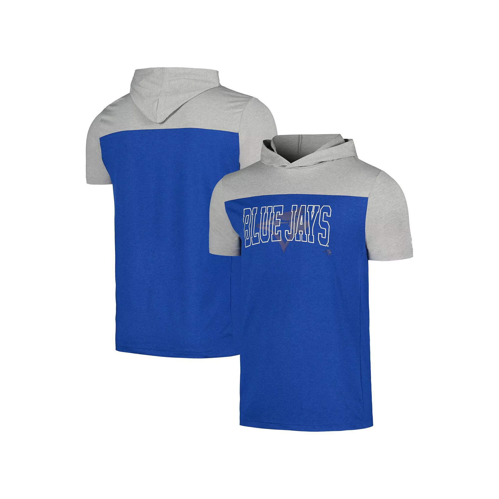 Men's New Era Royal Toronto Blue Jays Active Brushed Hoodie T-Shirt, Size: Large, Jay Blue Product Image