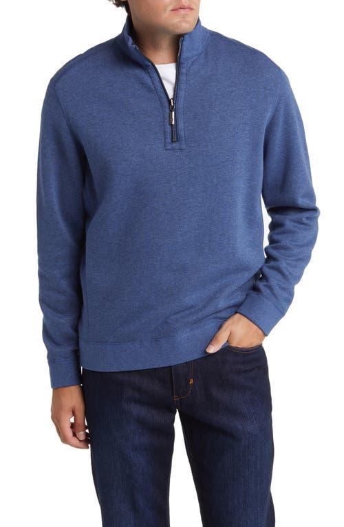 Tommy Bahama Flip Coast 1/2 Zip (Forest Night Heather) Men's Sweatshirt Product Image