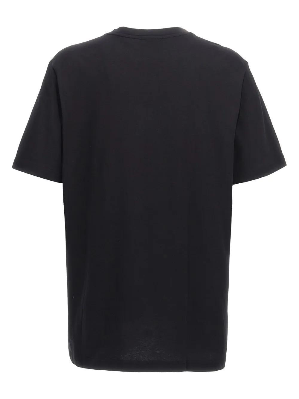 HUGO BOSS Regular-fit T-shirt In Stretch Cotton With Side Tape In Black Product Image