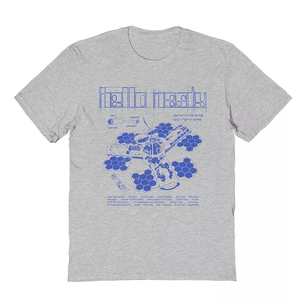 Men's Beastie Boys Hello Nasty Satellite Graphic Tee, Size: XL, Sport Gray Product Image