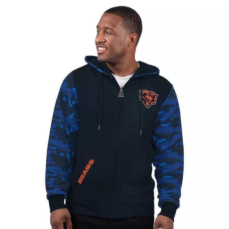 Men's Starter Navy Seattle Seahawks Thursday Night Gridiron Vintage Logo Full-Zip Hoodie, Size: Small, Blue Product Image