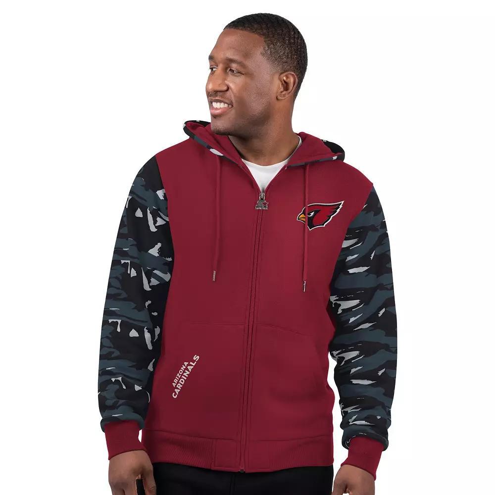 Men's Starter Cardinal Arizona Cardinals Thursday Night Gridiron Full-Zip Hoodie, Size: 3XL, Red Product Image