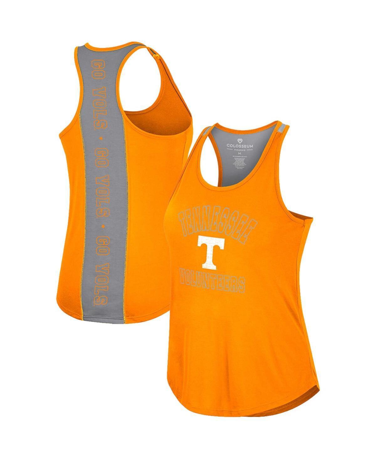 Women's Colosseum Tennessee Orange Tennessee Volunteers 10 Days Racerback Scoop Neck Tank Top, Size: 2XL Product Image