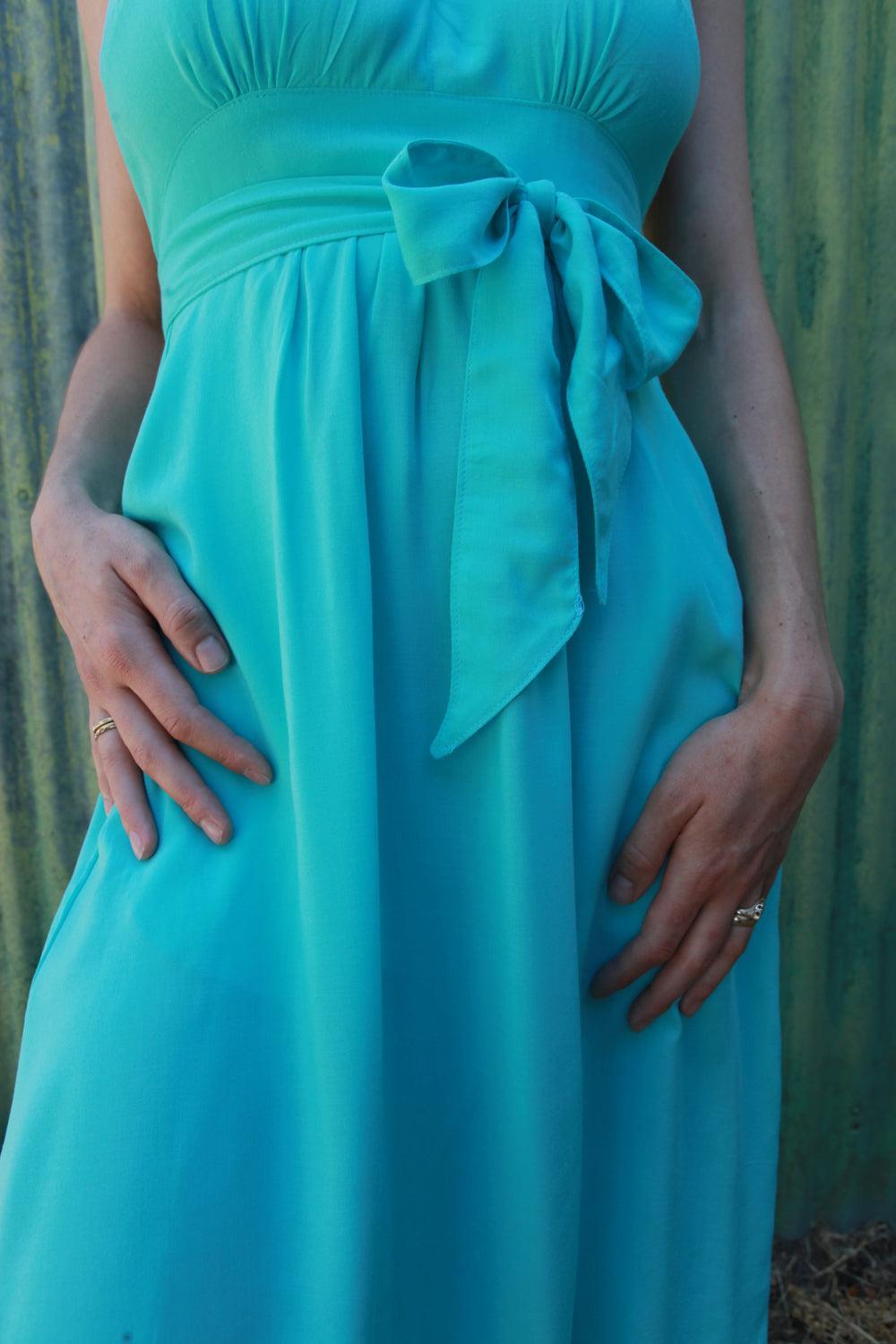 Monroe Dress in Sea Foam Challis Product Image