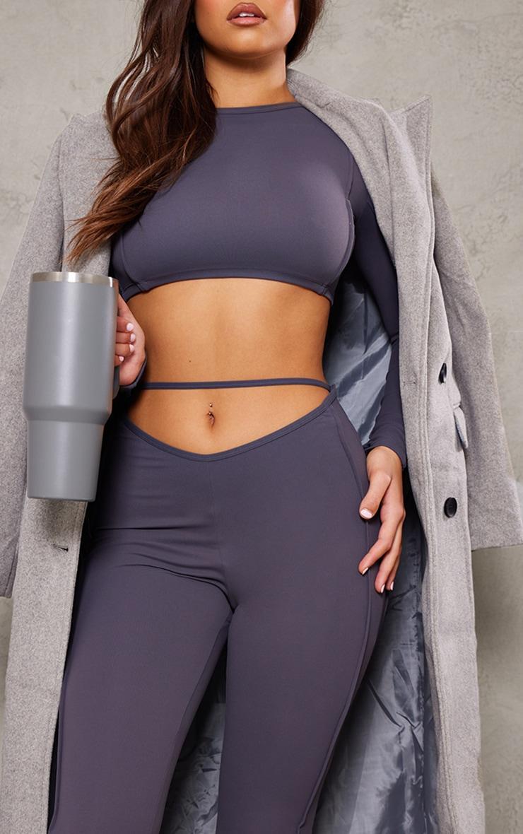 Charcoal Sculpt Strappy Gym Leggings Product Image