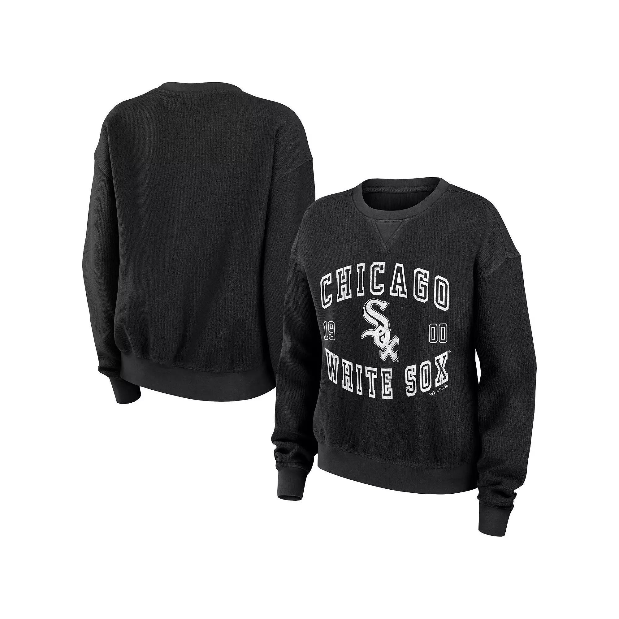 Womens WEAR by Erin Andrews Chicago White Sox Vintage Cord Pullover Sweatshirt Product Image