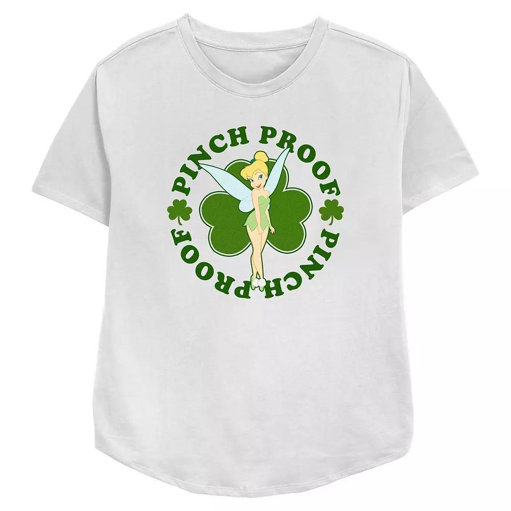 Disney's Tinker Bell Pinch Proof Women's Relaxed Fit Graphic Tee, Size: Large, White Product Image