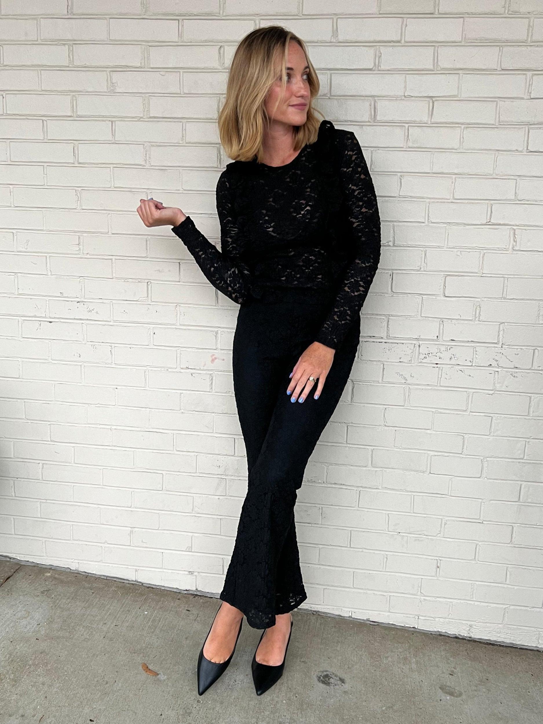 Journey Lace Flare Leg Pants Product Image