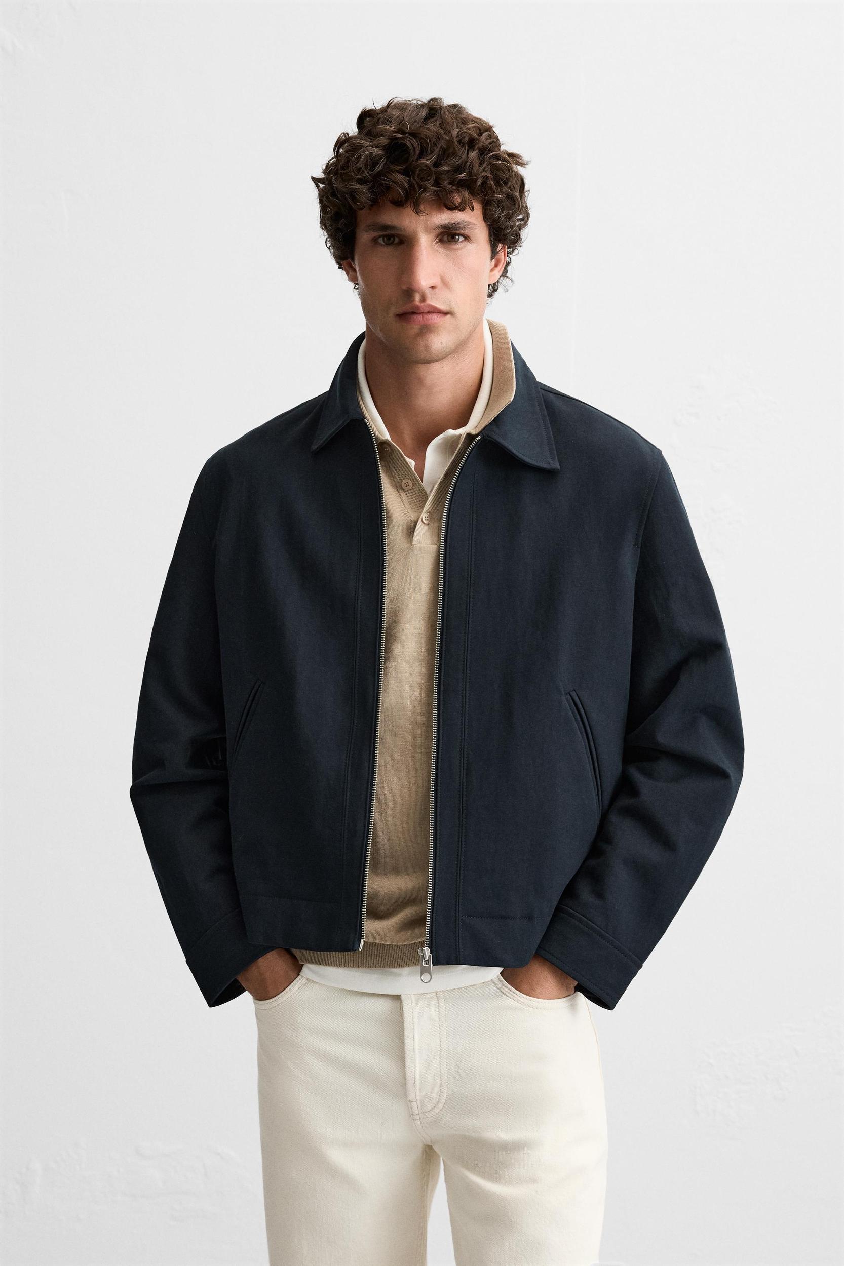 CROPPED FIT ZIPPER JACKET Product Image