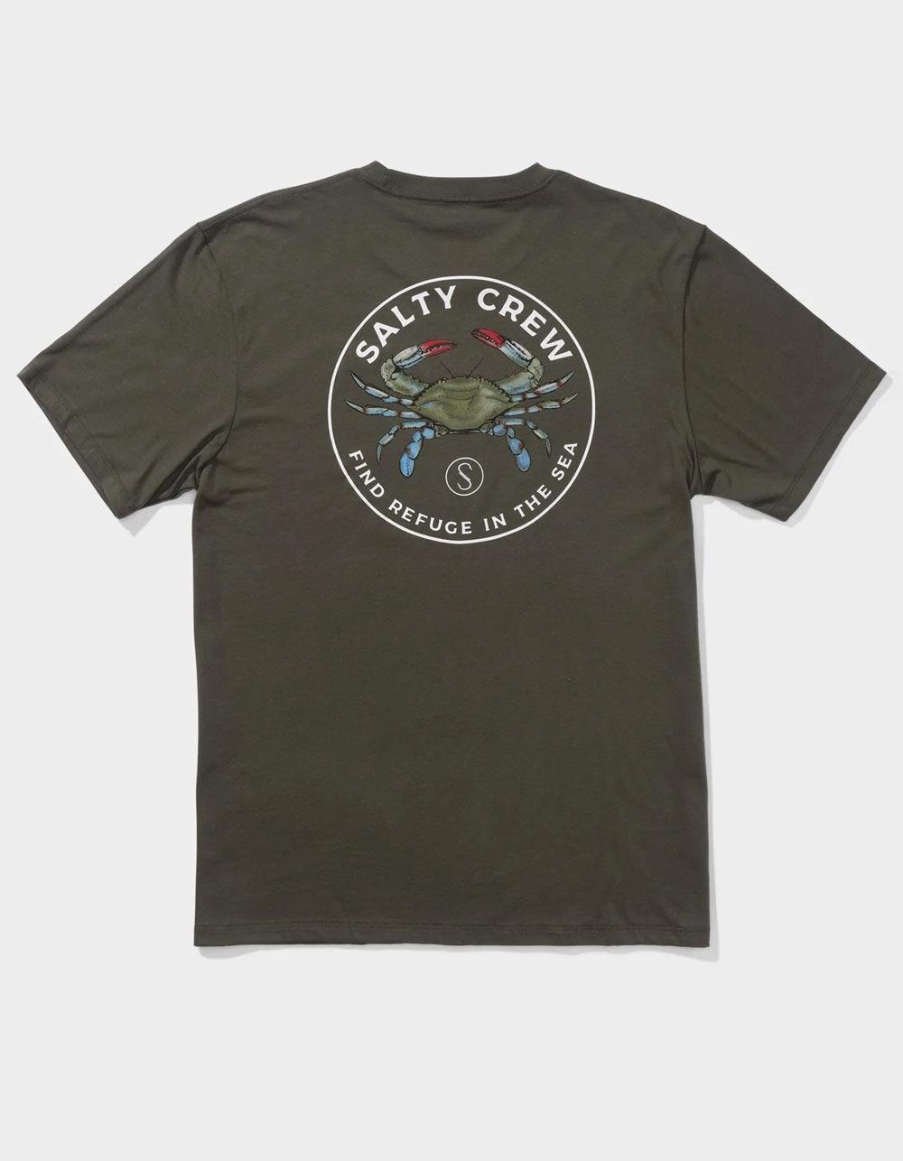 SALTY CREW Blue Crabber Mens Tee - OLIVE Product Image