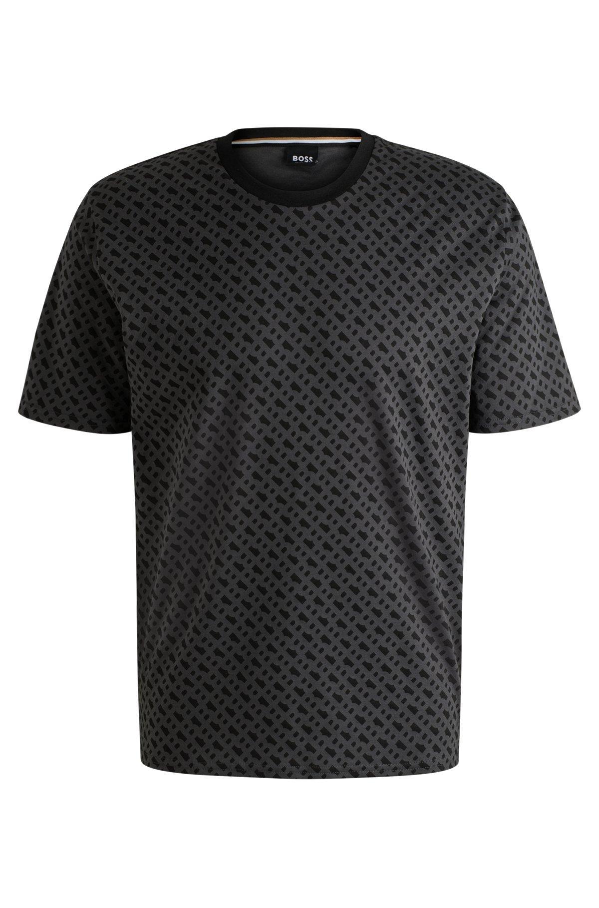 Interlock-cotton pajama T-shirt with Double B monogram print Product Image