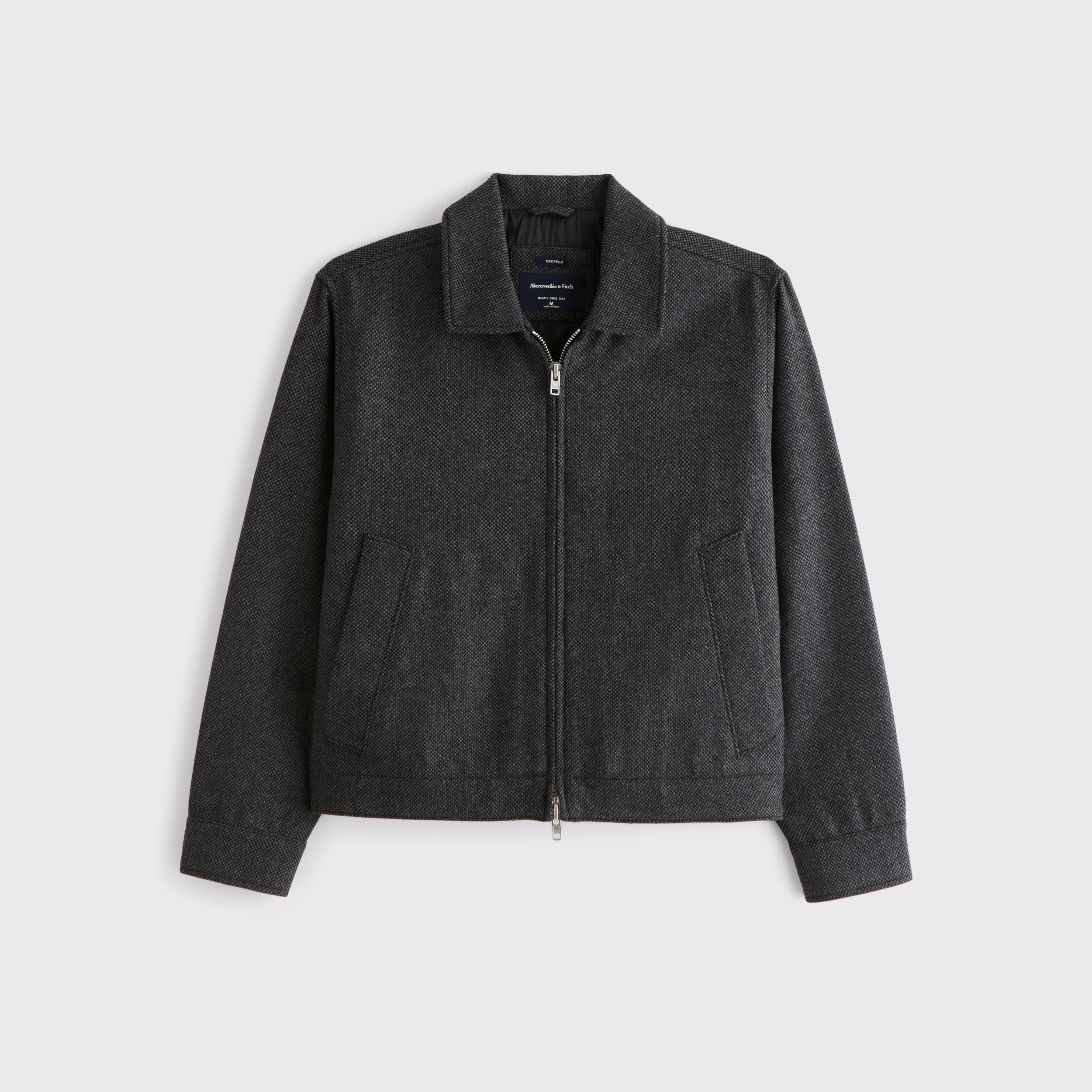 Cropped Wool-Blend Zip Jacket Product Image