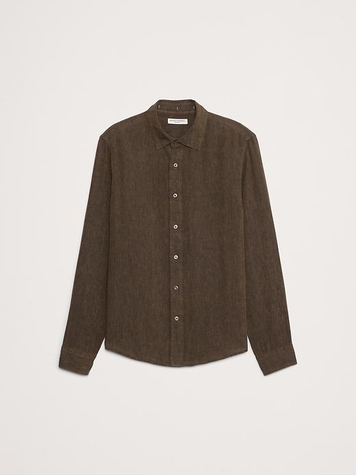 Standard-Fit Linen Shirt Product Image