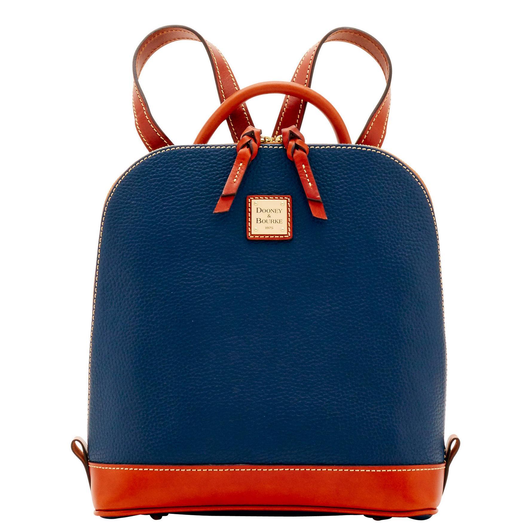 Dooney & Bourke Womens Pebble Grain Zip Pod Leather Backpack in Black Product Image