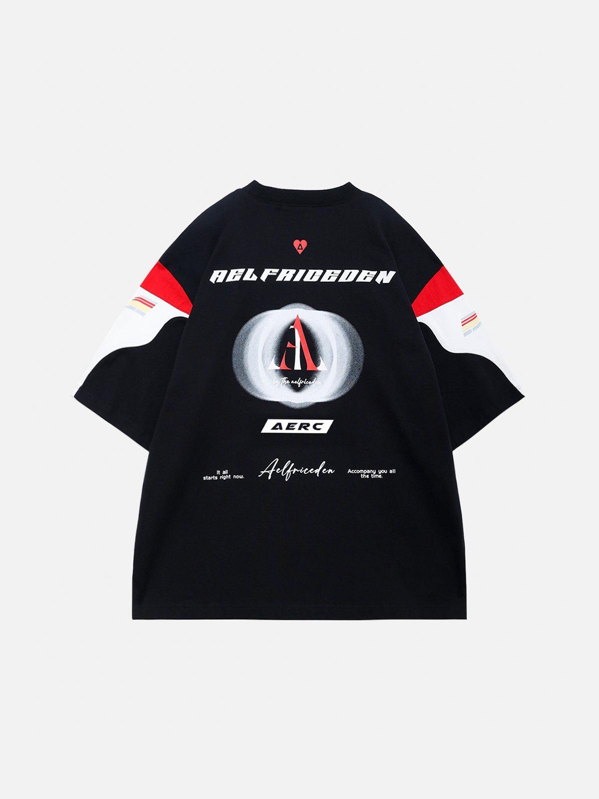Aelfric Eden Color Blocking Print Racing Tee Product Image
