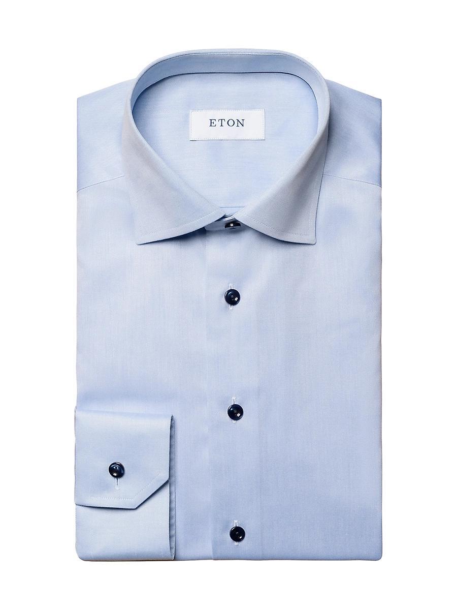 Mens Slim Fit Twill Dress Shirt Product Image
